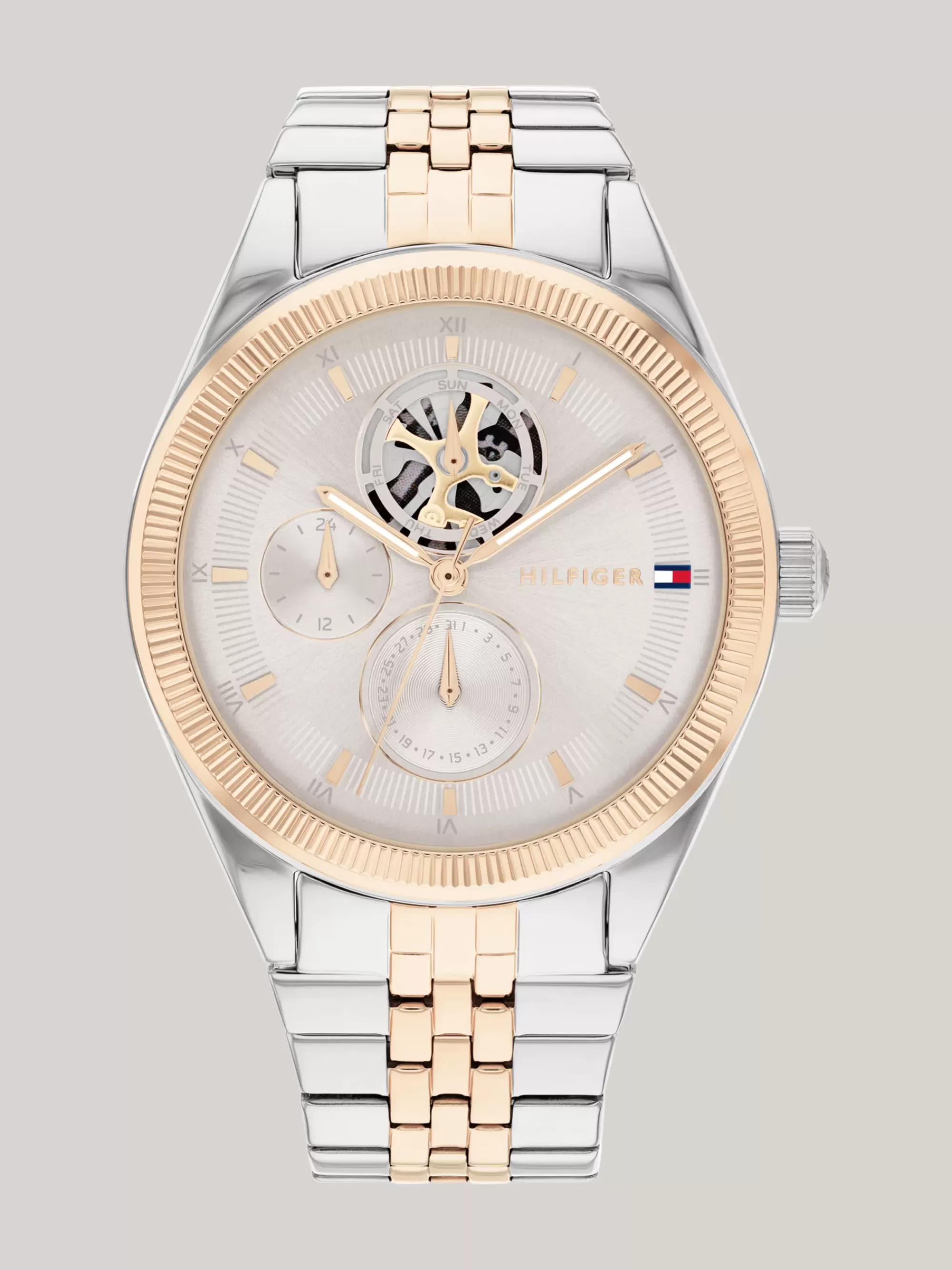 Horloges*Tommy Hilfiger Tweekleurig Roséverguld Rvs Horloge TWO TONE