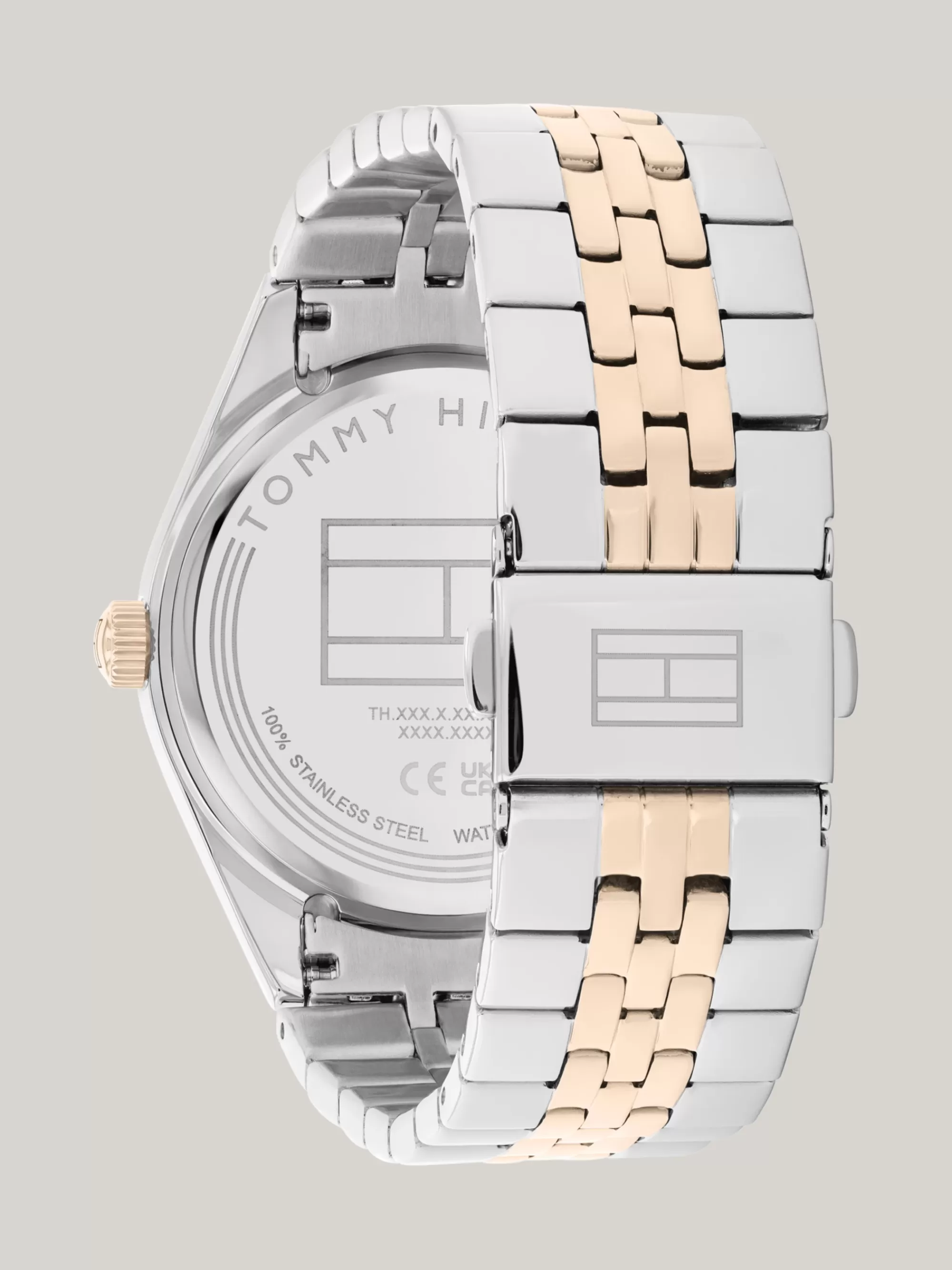 Horloges*Tommy Hilfiger Tweekleurig Roséverguld Rvs Horloge TWO TONE