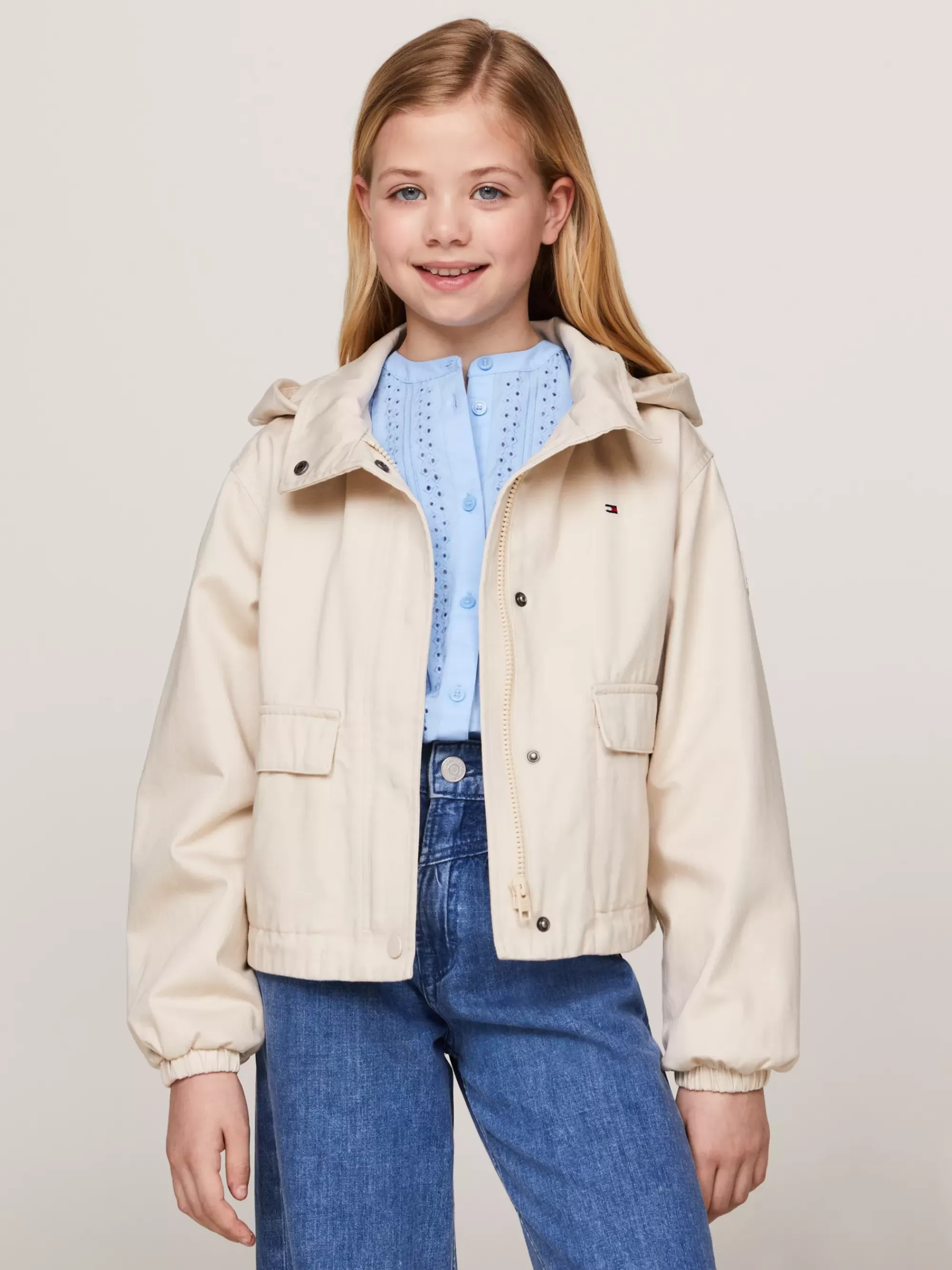 Jassen & Jacks*Tommy Hilfiger Twill Relaxed Fit Windbreaker CLASSIC BEIGE