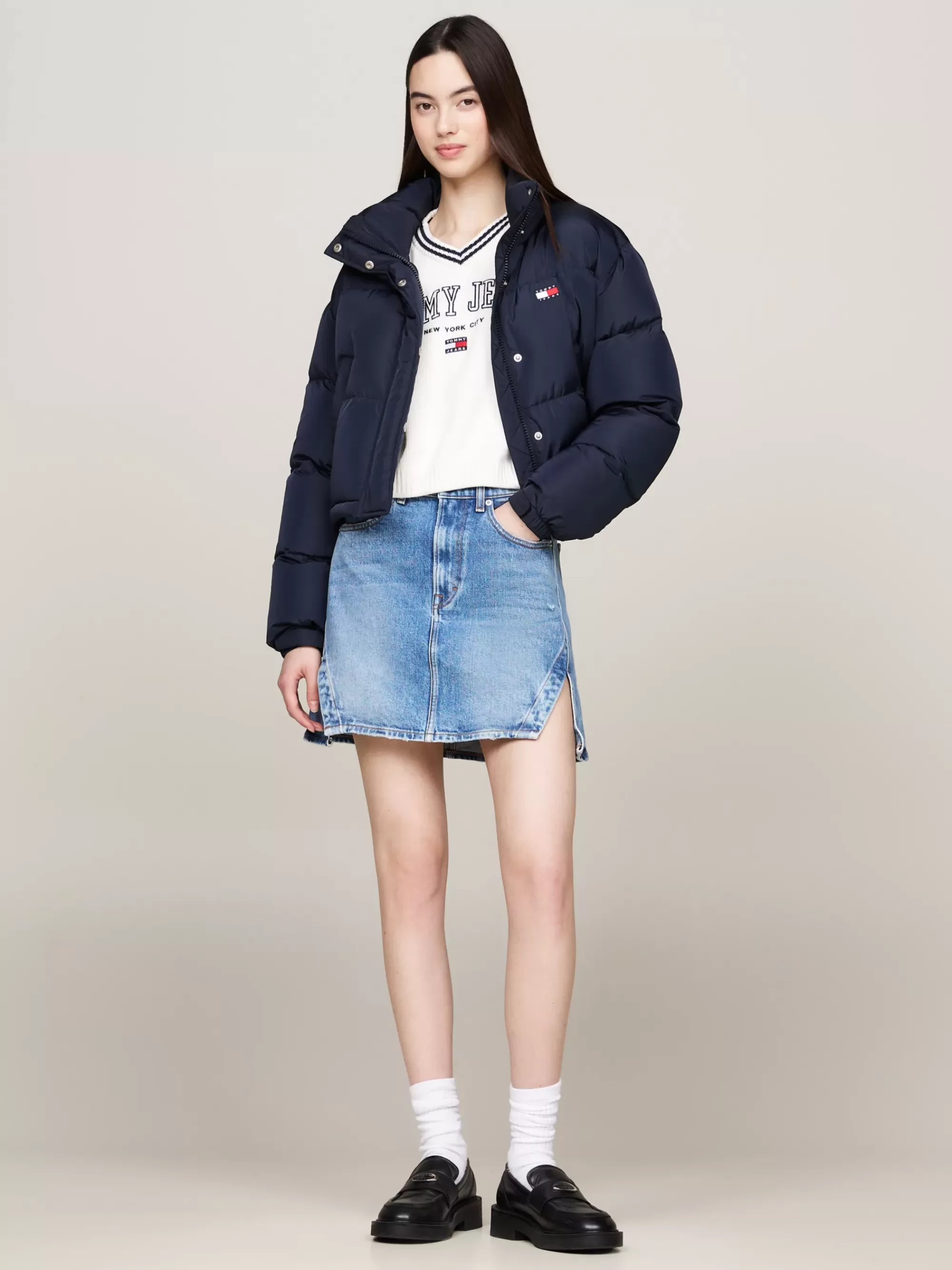Rokken*Tommy Hilfiger Ultra-high Rise Minirok Van Denim DENIM LIGHT