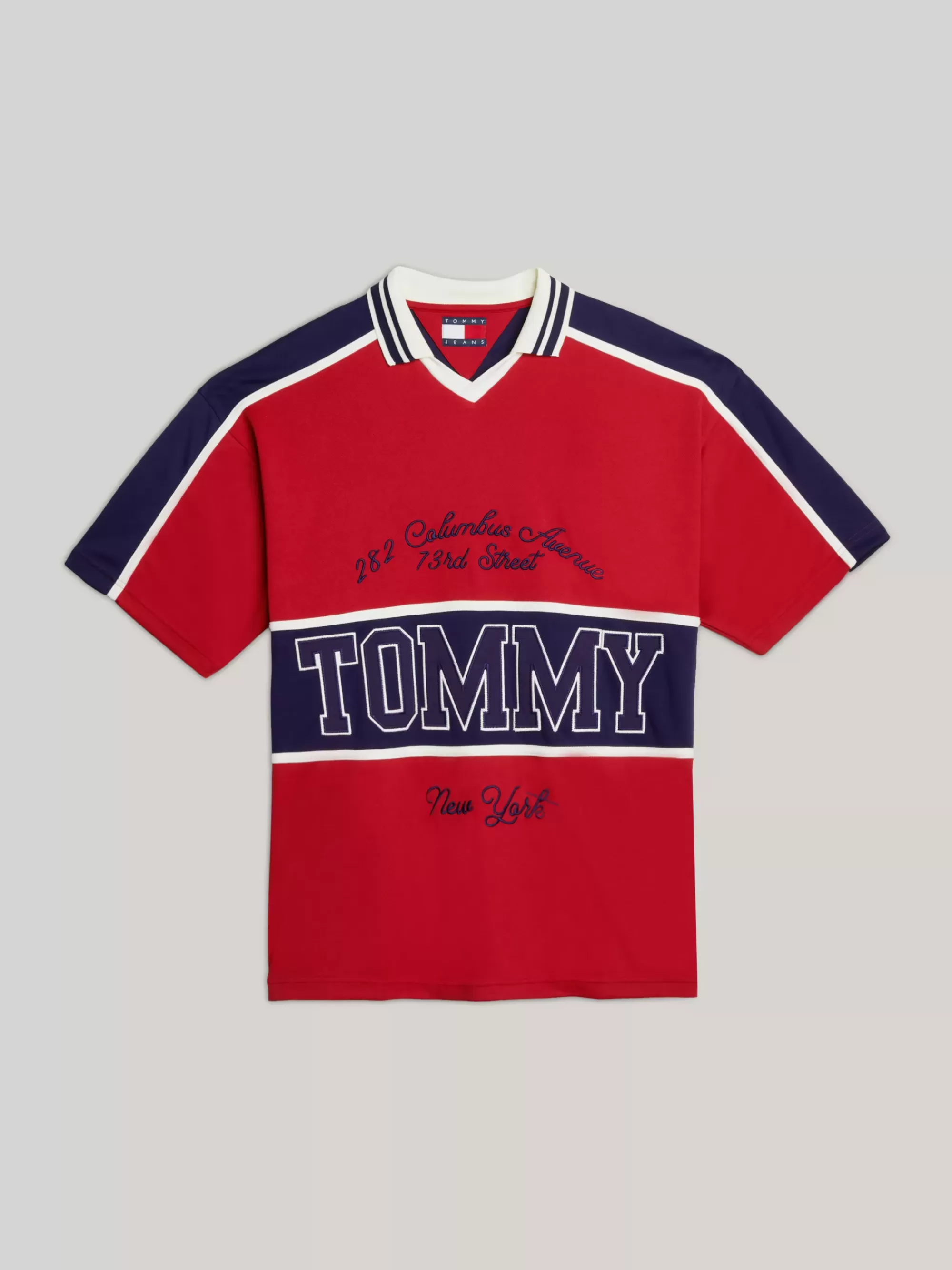Polo's*Tommy Hilfiger Uniseks Colour-blocked Polo Met Logo SWEET CAYENNE
