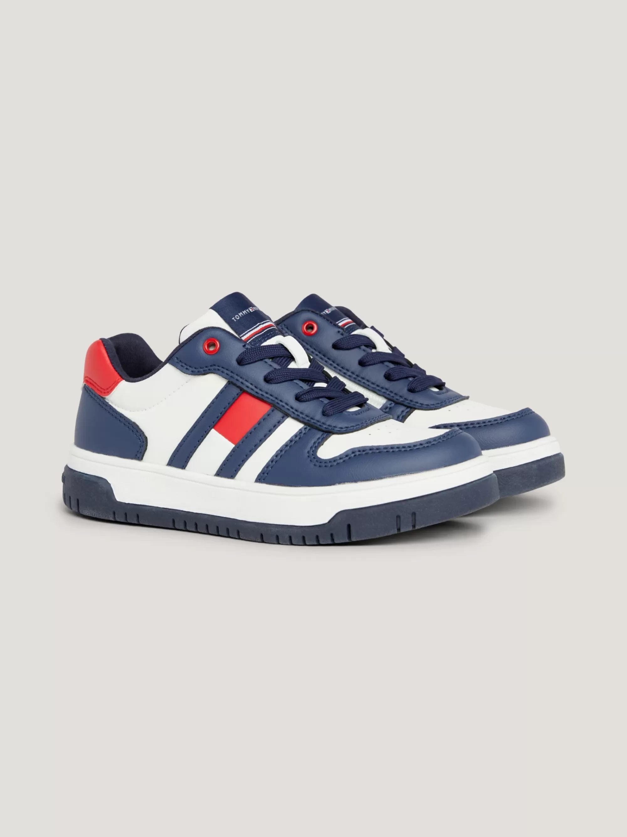 Schoenen & Accessoires*Tommy Hilfiger Uniseks Sneaker Met Colour-blocking BLUE/OFF WHITE/RED