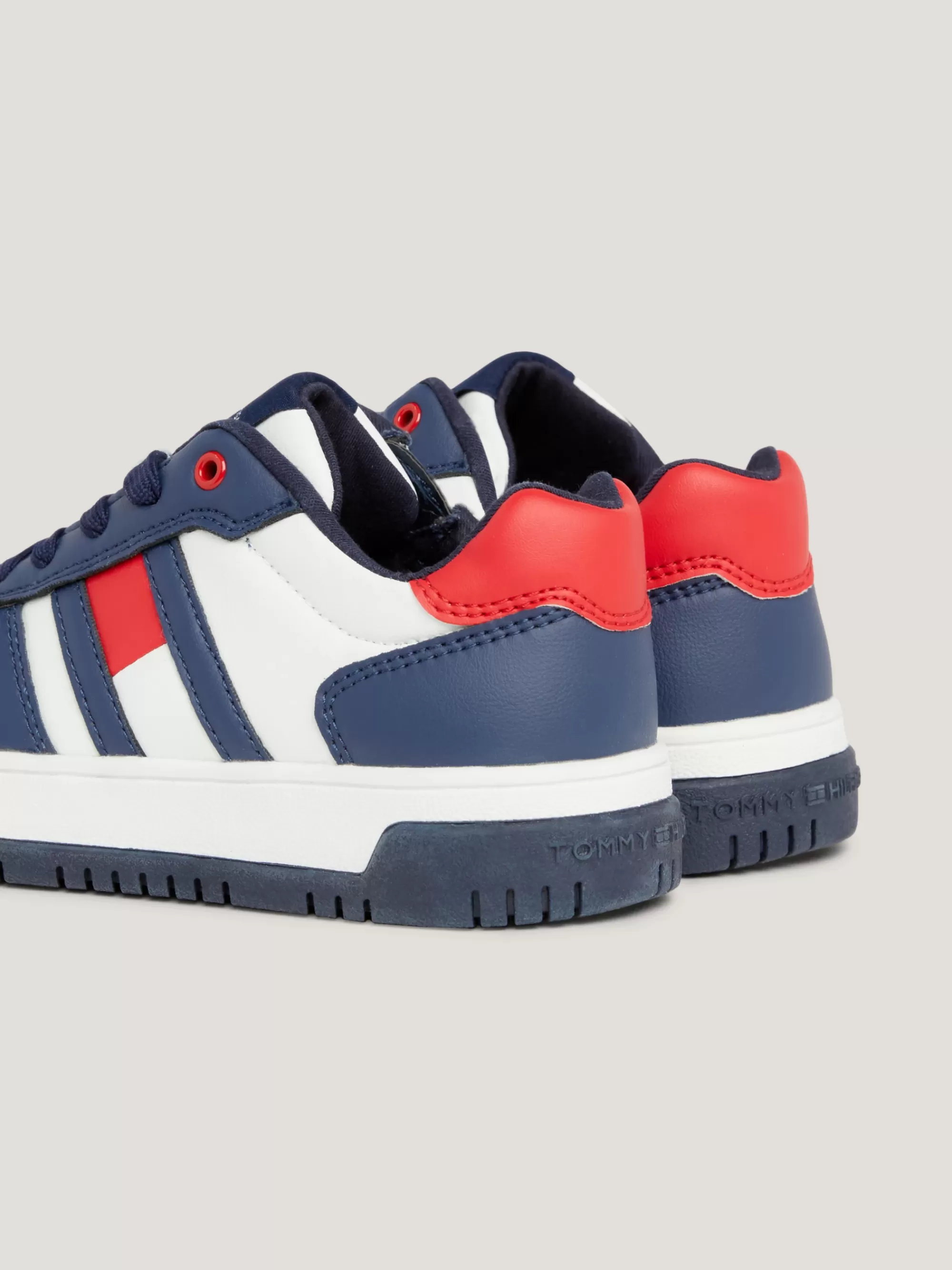 Schoenen & Accessoires*Tommy Hilfiger Uniseks Sneaker Met Colour-blocking BLUE/OFF WHITE/RED