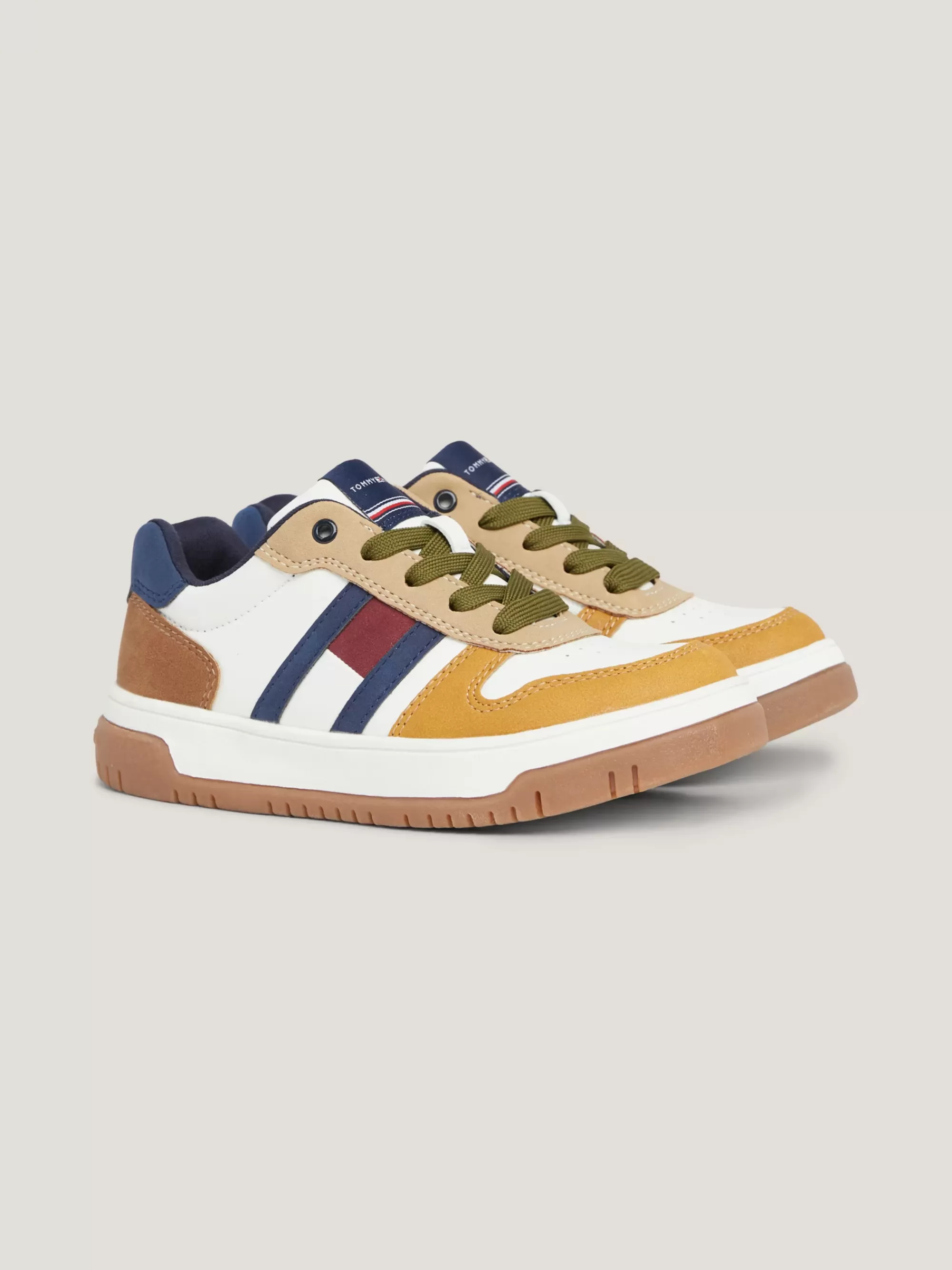 Schoenen & Accessoires | Schoenen & Accessoires*Tommy Hilfiger Uniseks Sneaker Met Vlag OFF WHITE/MULTICOLOR