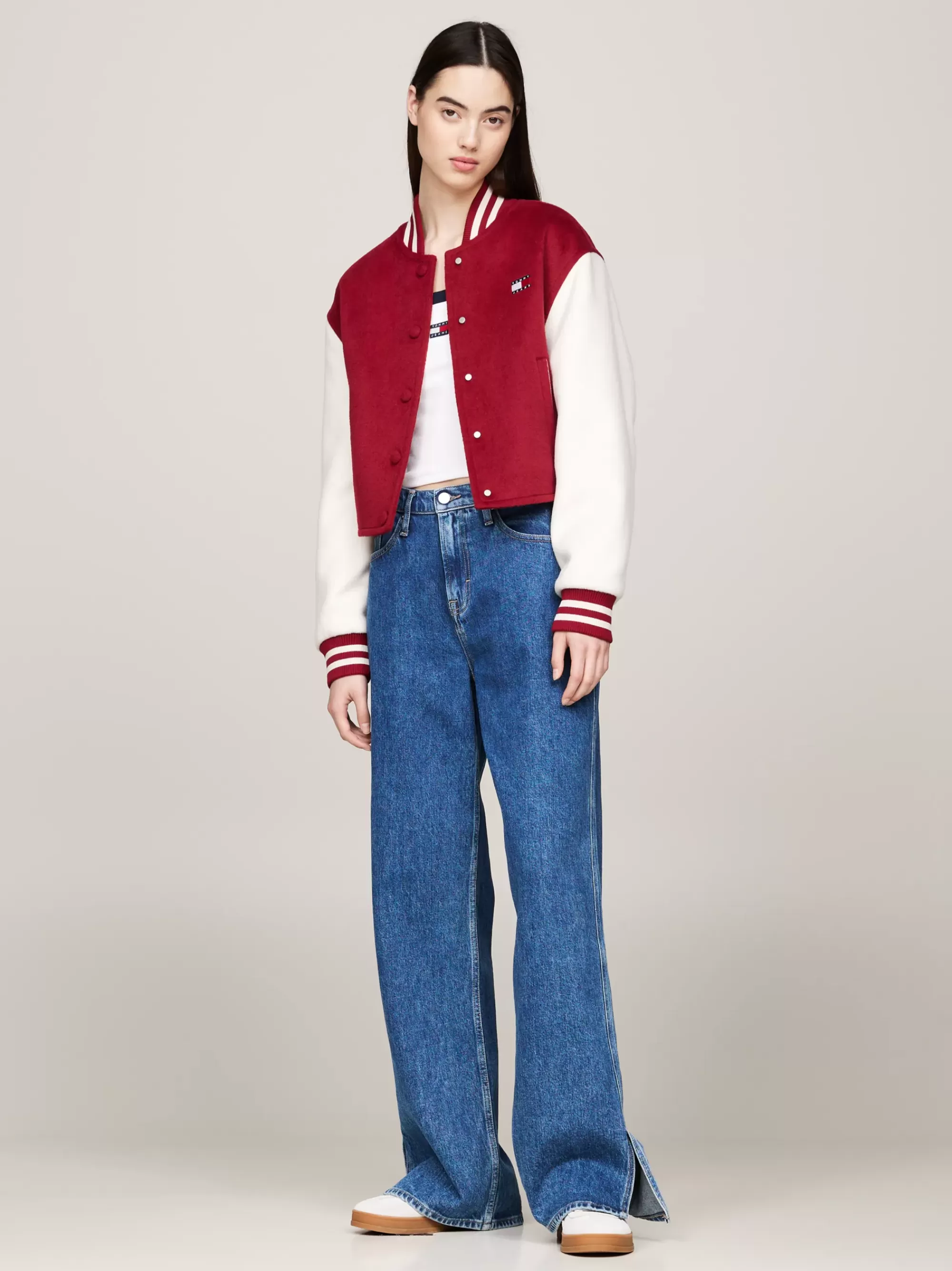 Jassen & Jacks*Tommy Hilfiger Varsity Cropped Jack Van Wolmix REGATTA RED