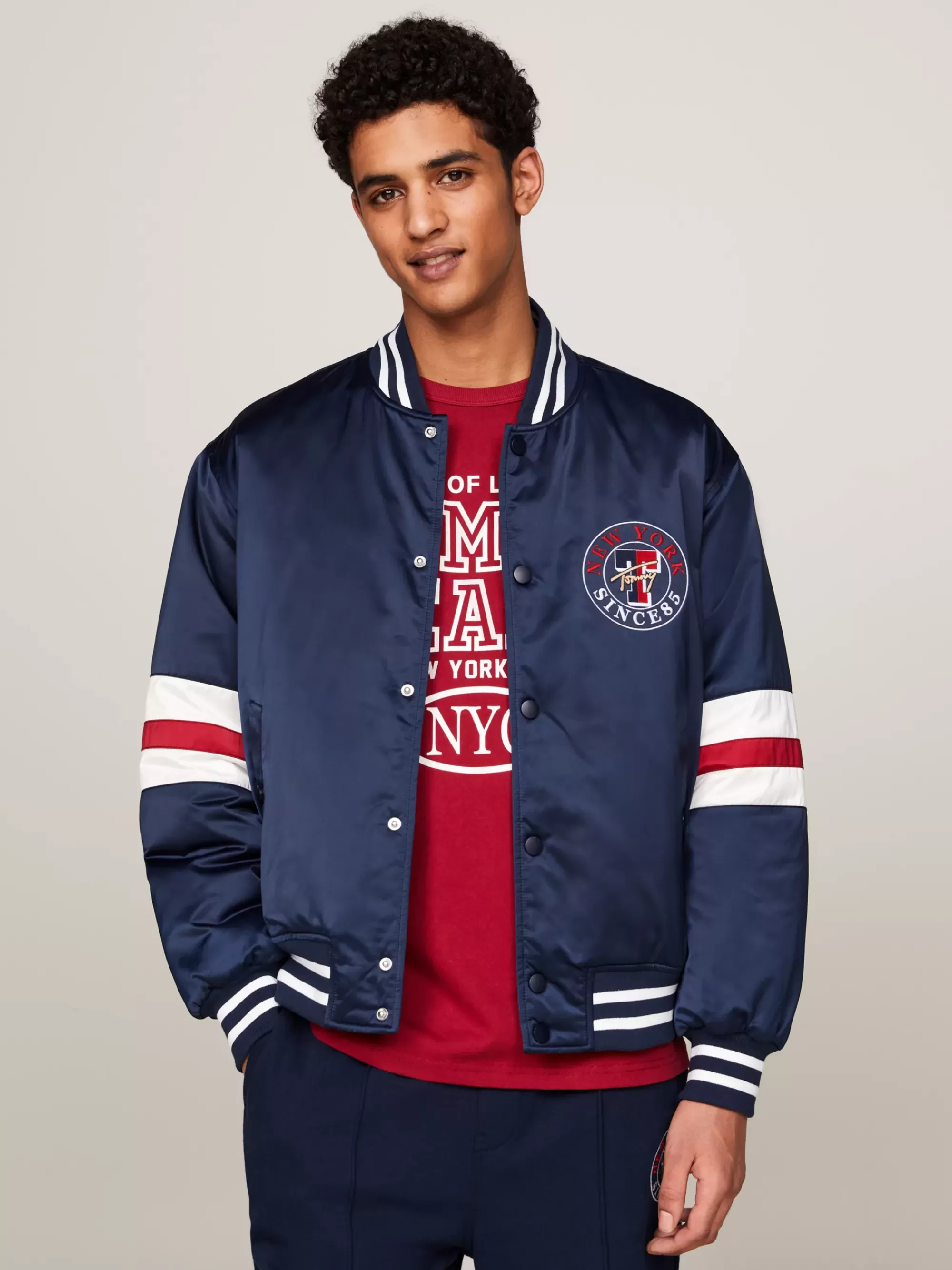 Plus Size Kleding & Inclusieve Maten | Jassen & Jacks*Tommy Hilfiger Varsity Explorer Relaxed Fit Bomberjack DARK NIGHT NAVY