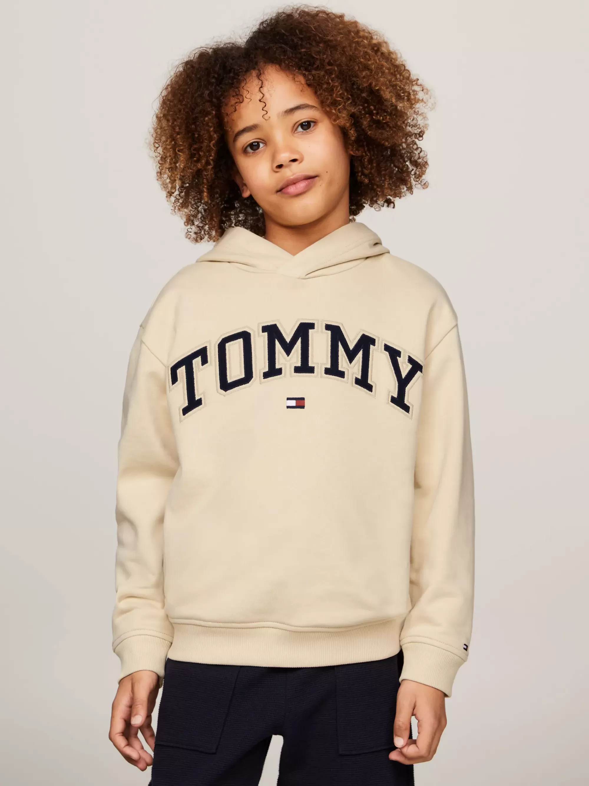 Sweatshirts & Hoodies*Tommy Hilfiger Varsity Hoodie Met Geborduurd Logo COUNTRY IVORY