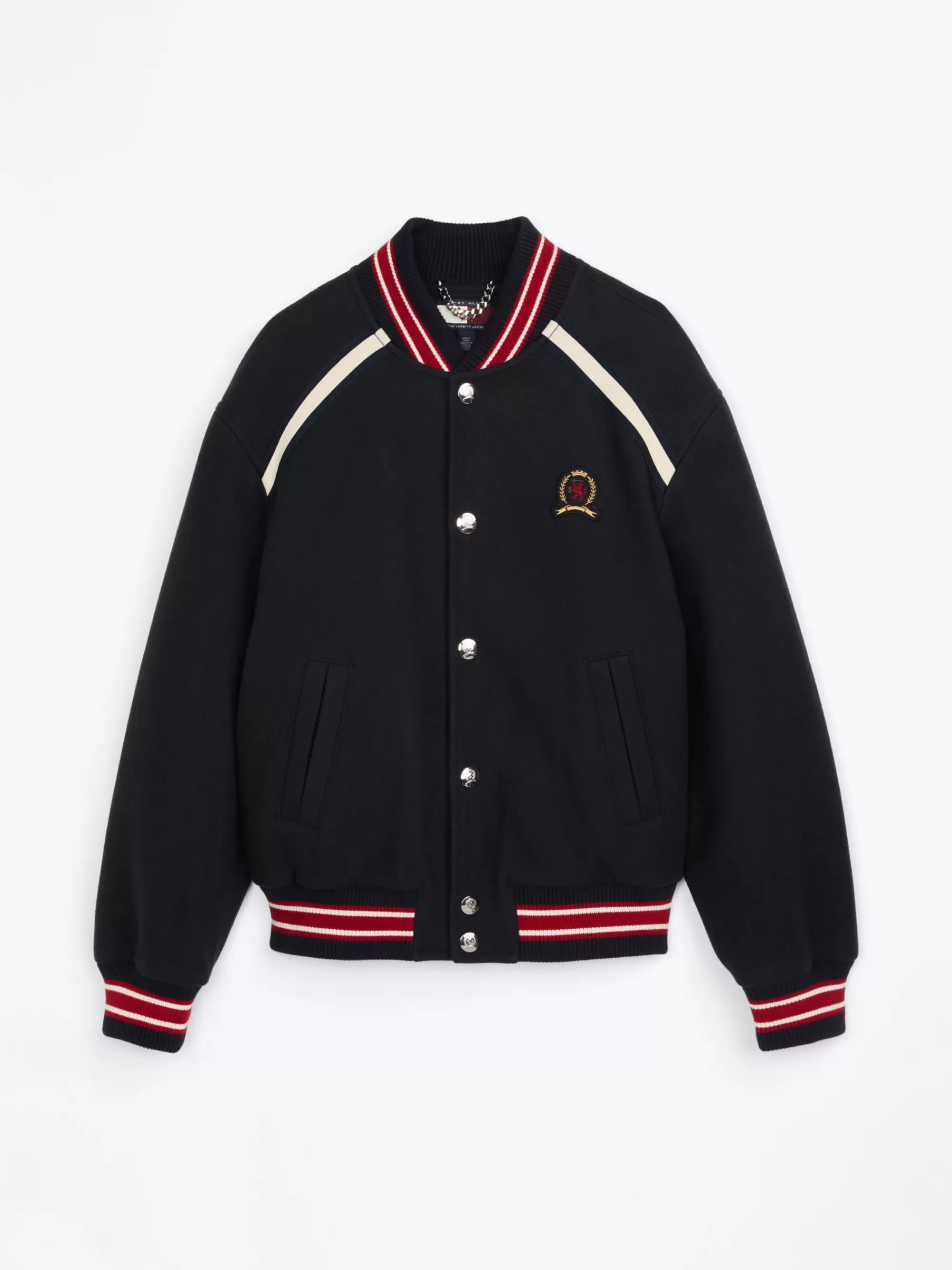 Jassen & Jacks*Tommy Hilfiger Varsity Jack Met Kasjmier En Embleem DESERT SKY
