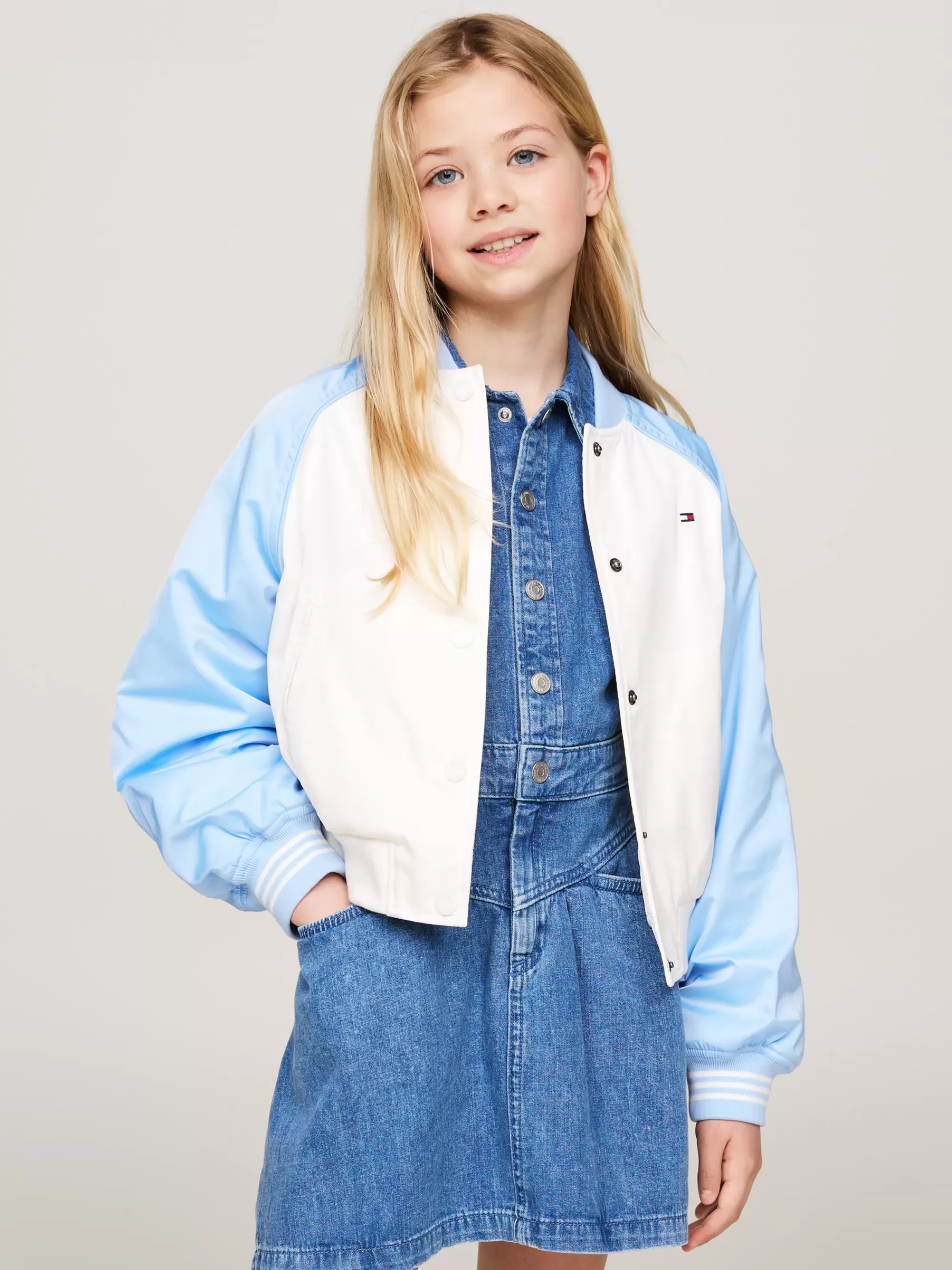 Jassen & Jacks*Tommy Hilfiger Varsity Relaxed Bomberjack Met Logo Op De Rug VESSEL BLUE