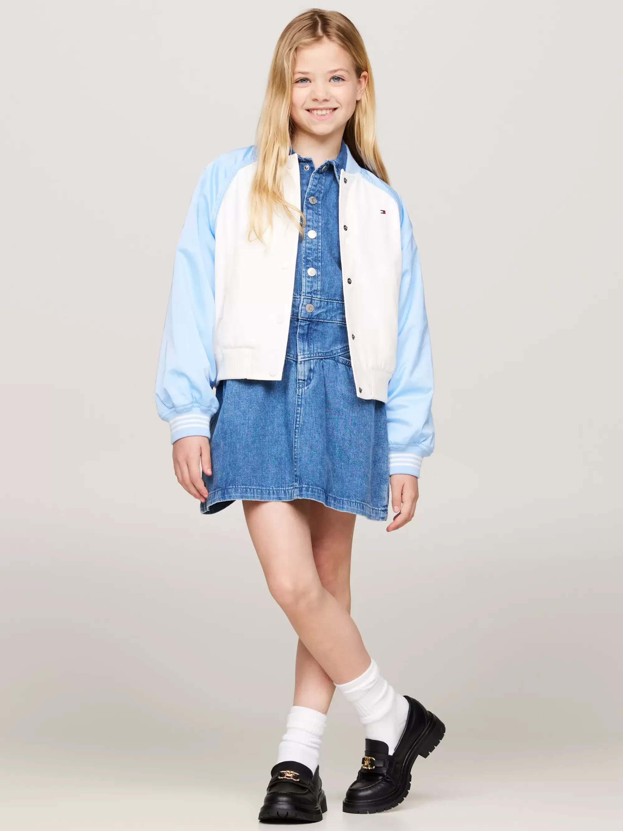 Jassen & Jacks*Tommy Hilfiger Varsity Relaxed Bomberjack Met Logo Op De Rug VESSEL BLUE