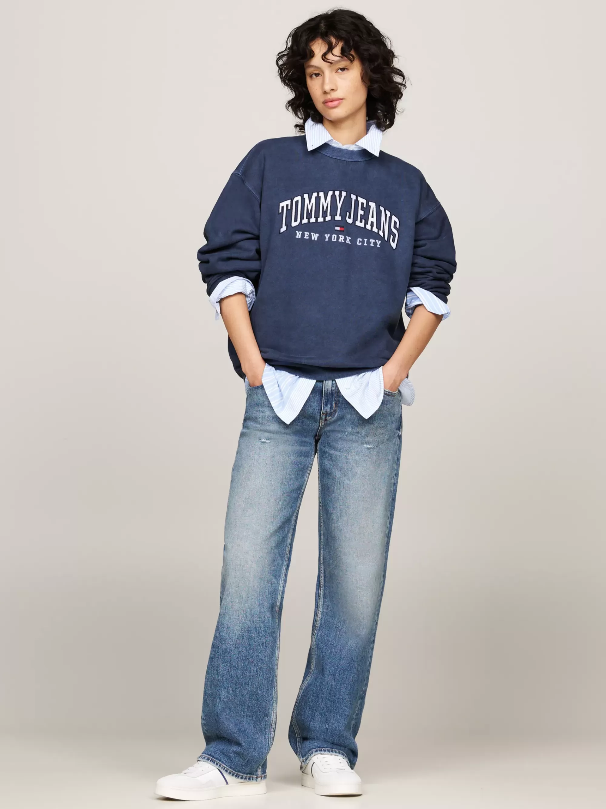 Sweatshirts & Hoodies*Tommy Hilfiger Varsity Relaxed Fit Sweatshirt Met Ronde Hals DARK NIGHT NAVY