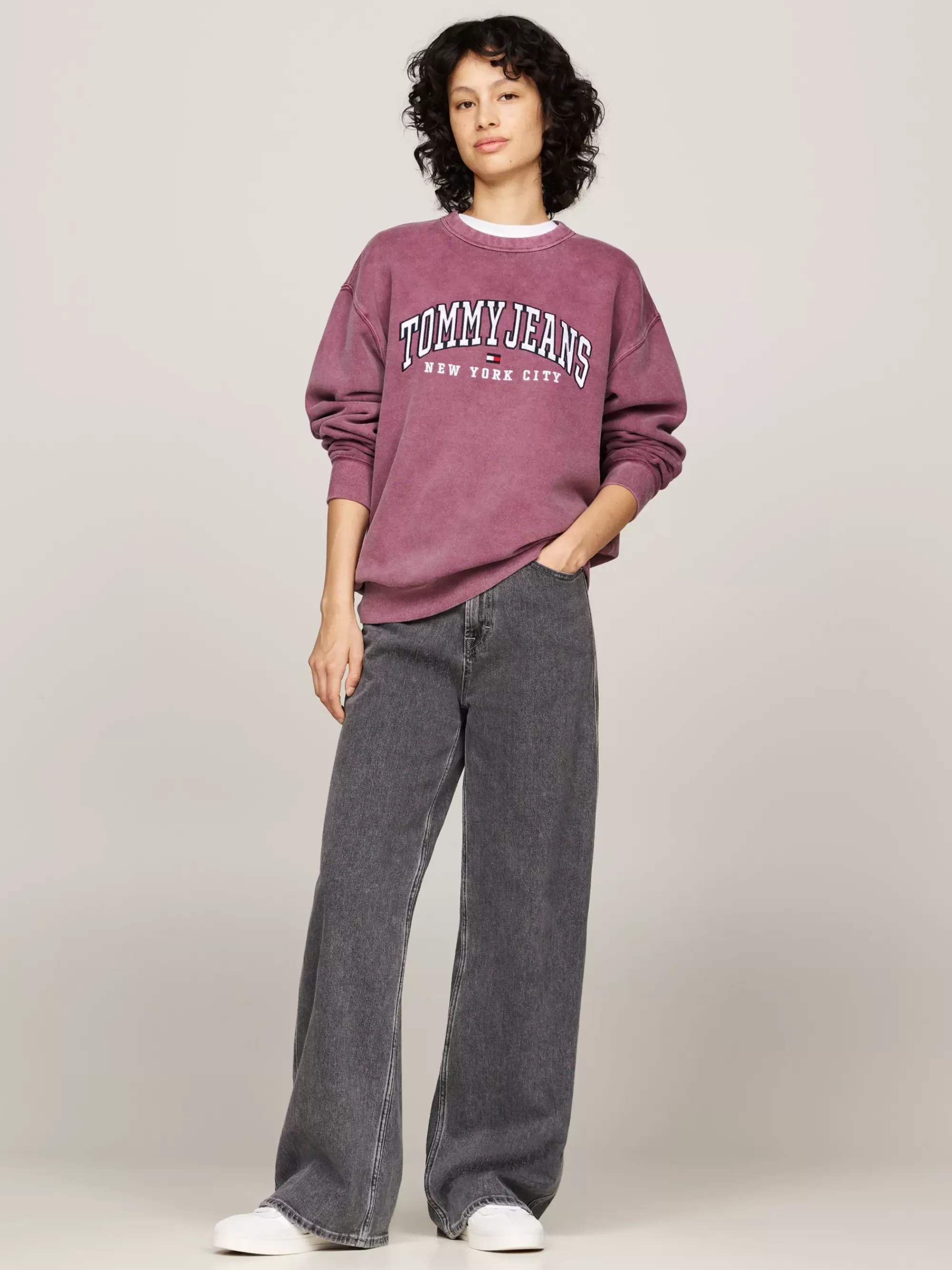 Sweatshirts & Hoodies*Tommy Hilfiger Varsity Relaxed Fit Sweatshirt Met Ronde Hals DEEP ROUGE