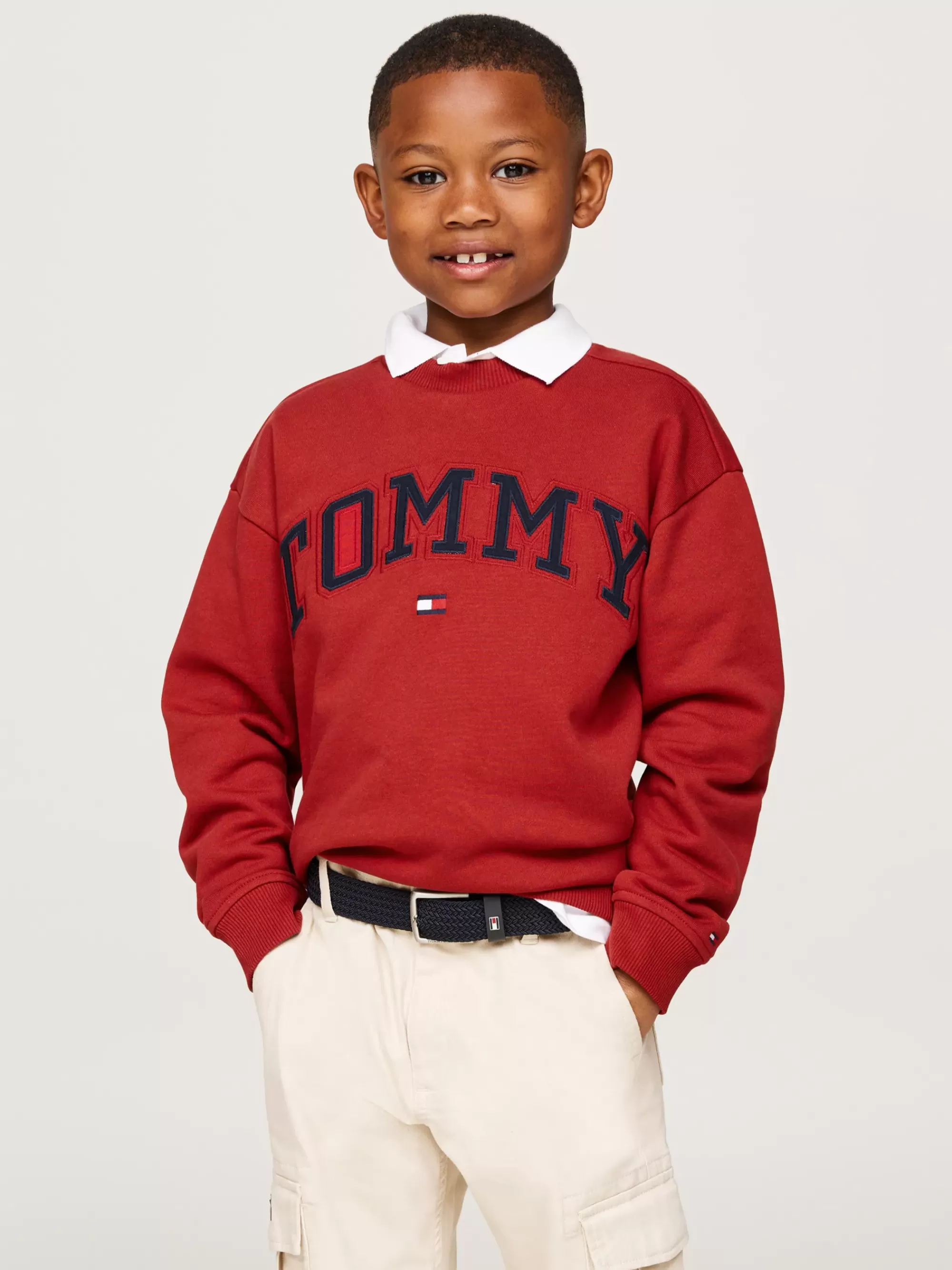 Sweatshirts & Hoodies*Tommy Hilfiger Varsity Sweatshirt Met Ronde Hals En Logo DARK MAGMA