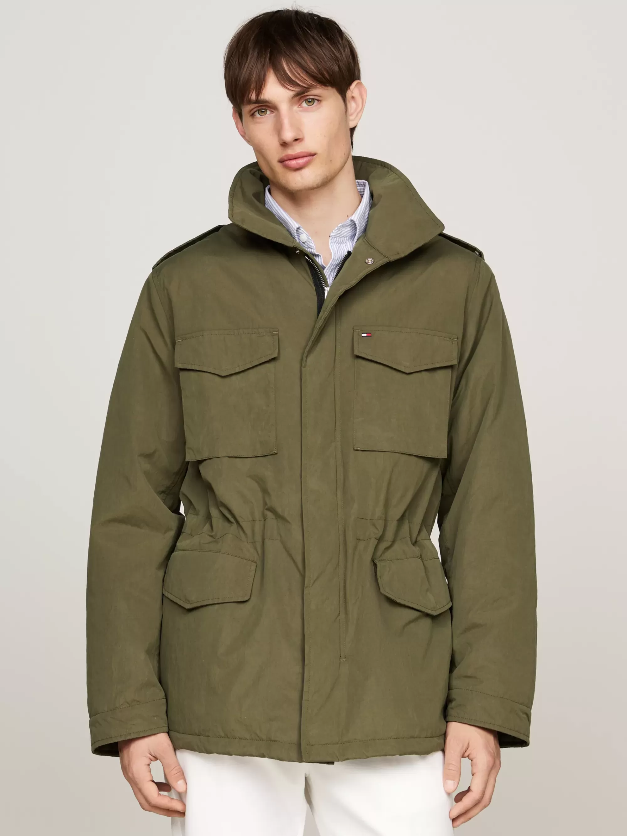 Jassen & Jacks*Tommy Hilfiger Veldjas Met Opgestikte Klepzakken ARMY GREEN