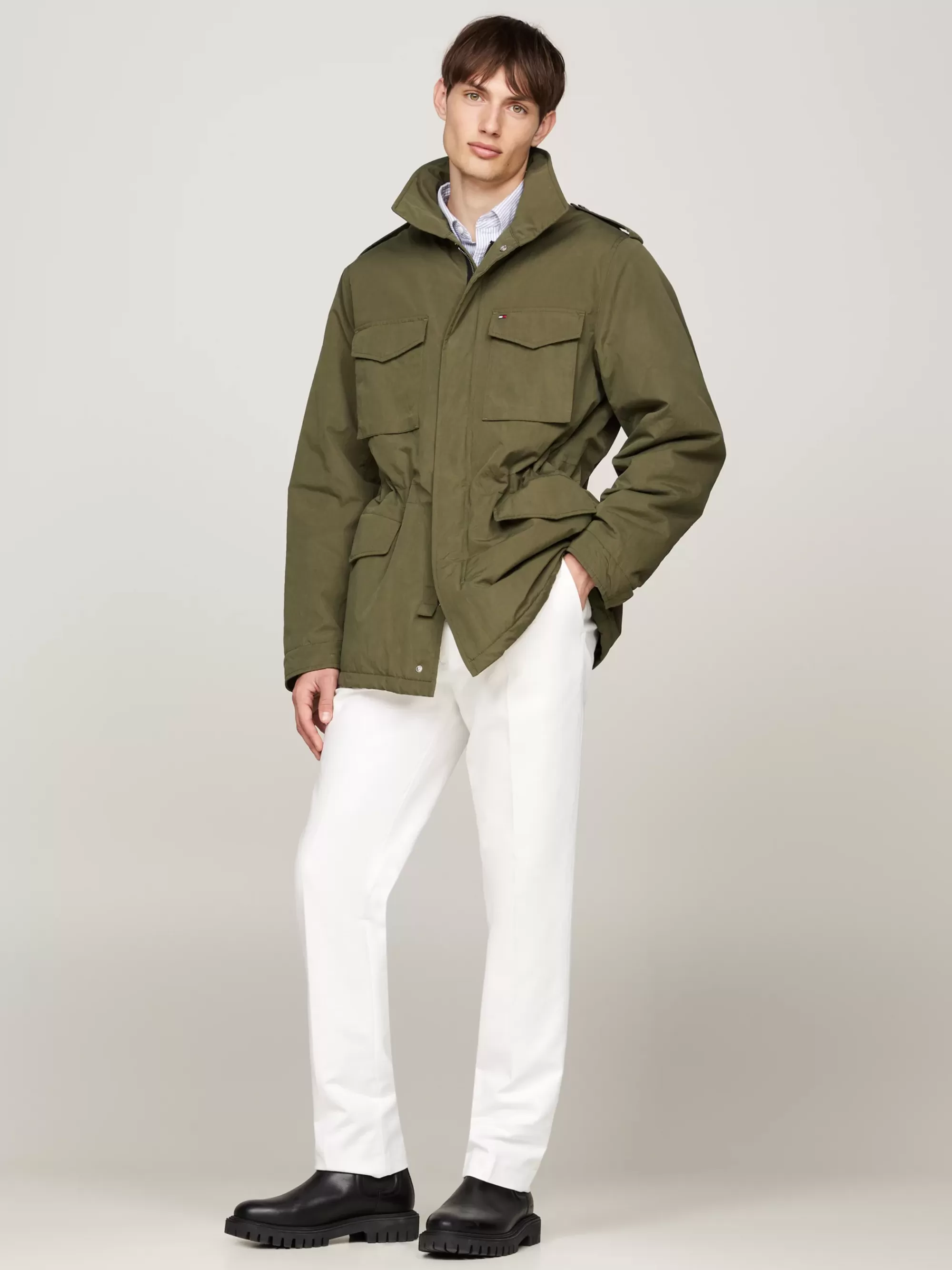 Jassen & Jacks*Tommy Hilfiger Veldjas Met Opgestikte Klepzakken ARMY GREEN