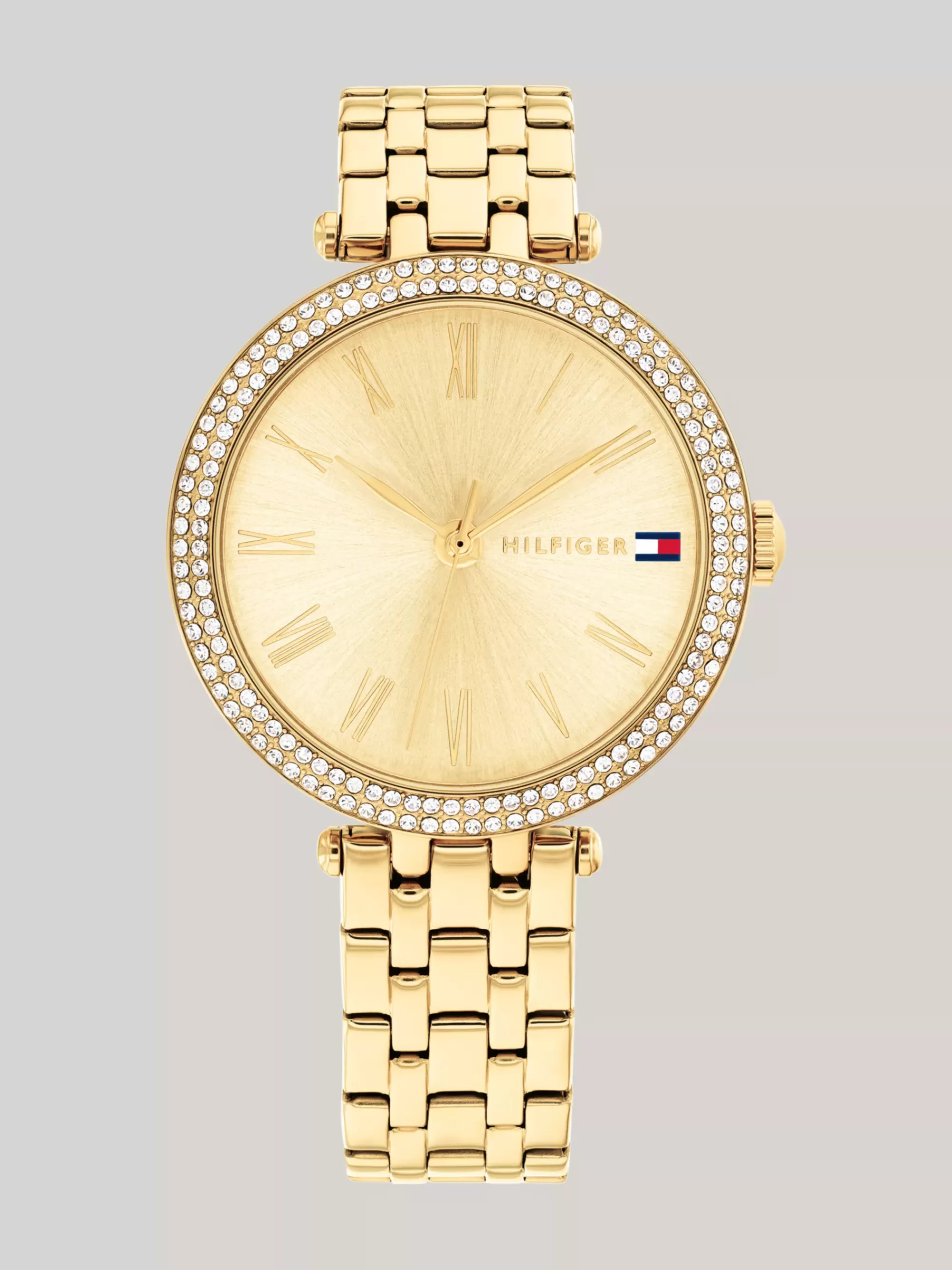 Horloges*Tommy Hilfiger Verguld Horloge Met Kristallen GOLD