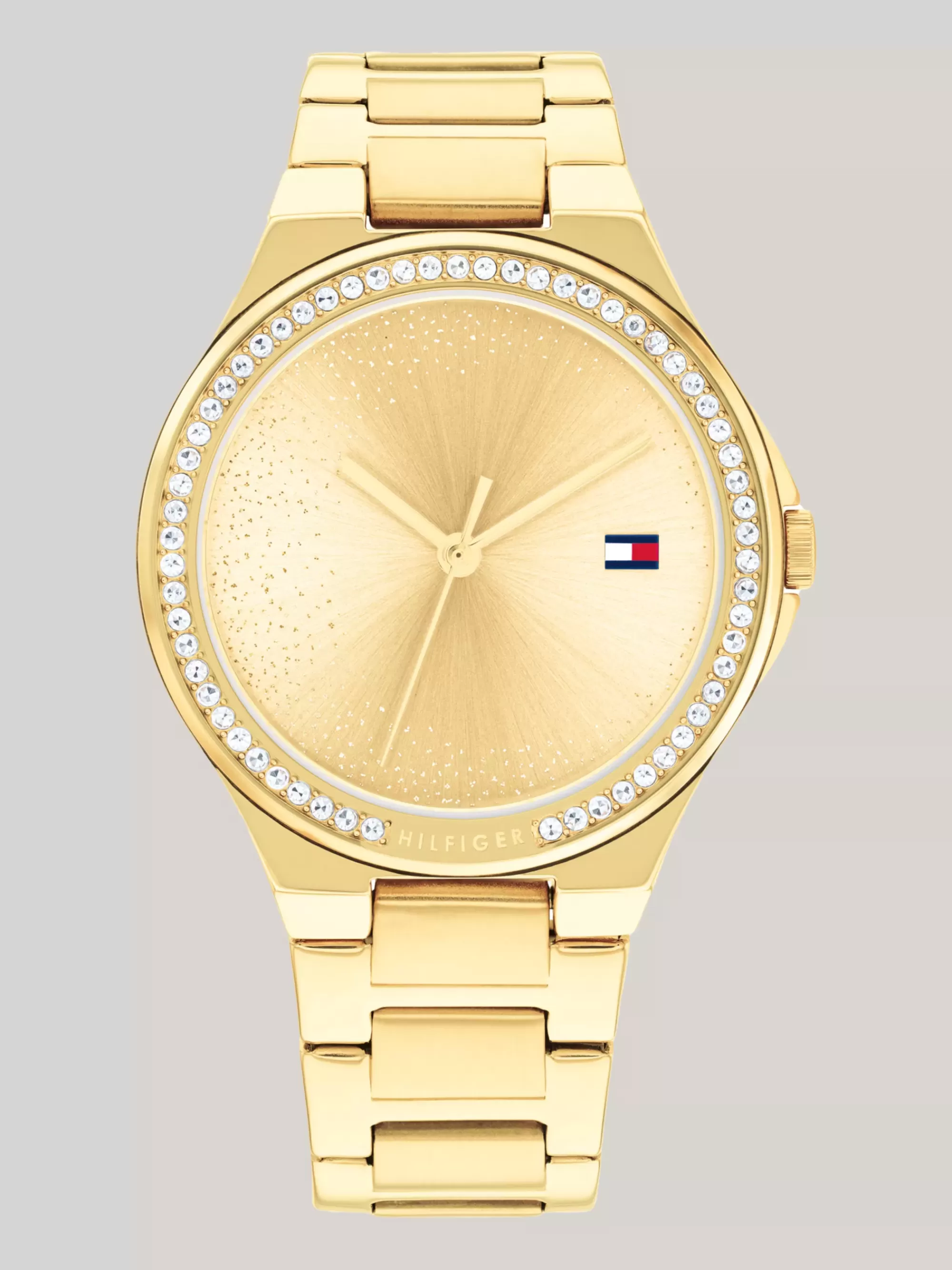 Horloges*Tommy Hilfiger Verguld Horloge Met Kristallen GOLD