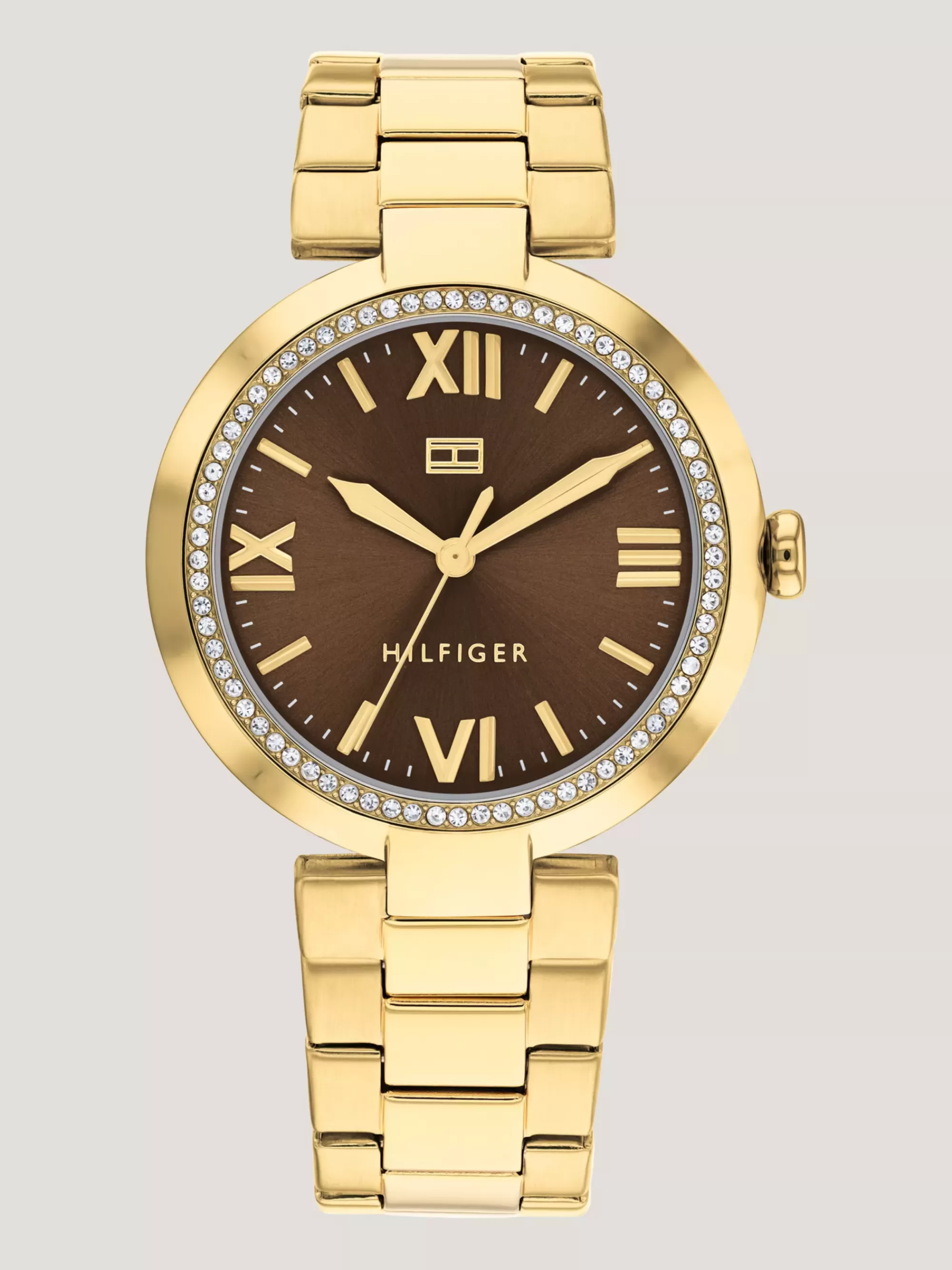 Horloges*Tommy Hilfiger Verguld Horloge Met Kristallen GOLD