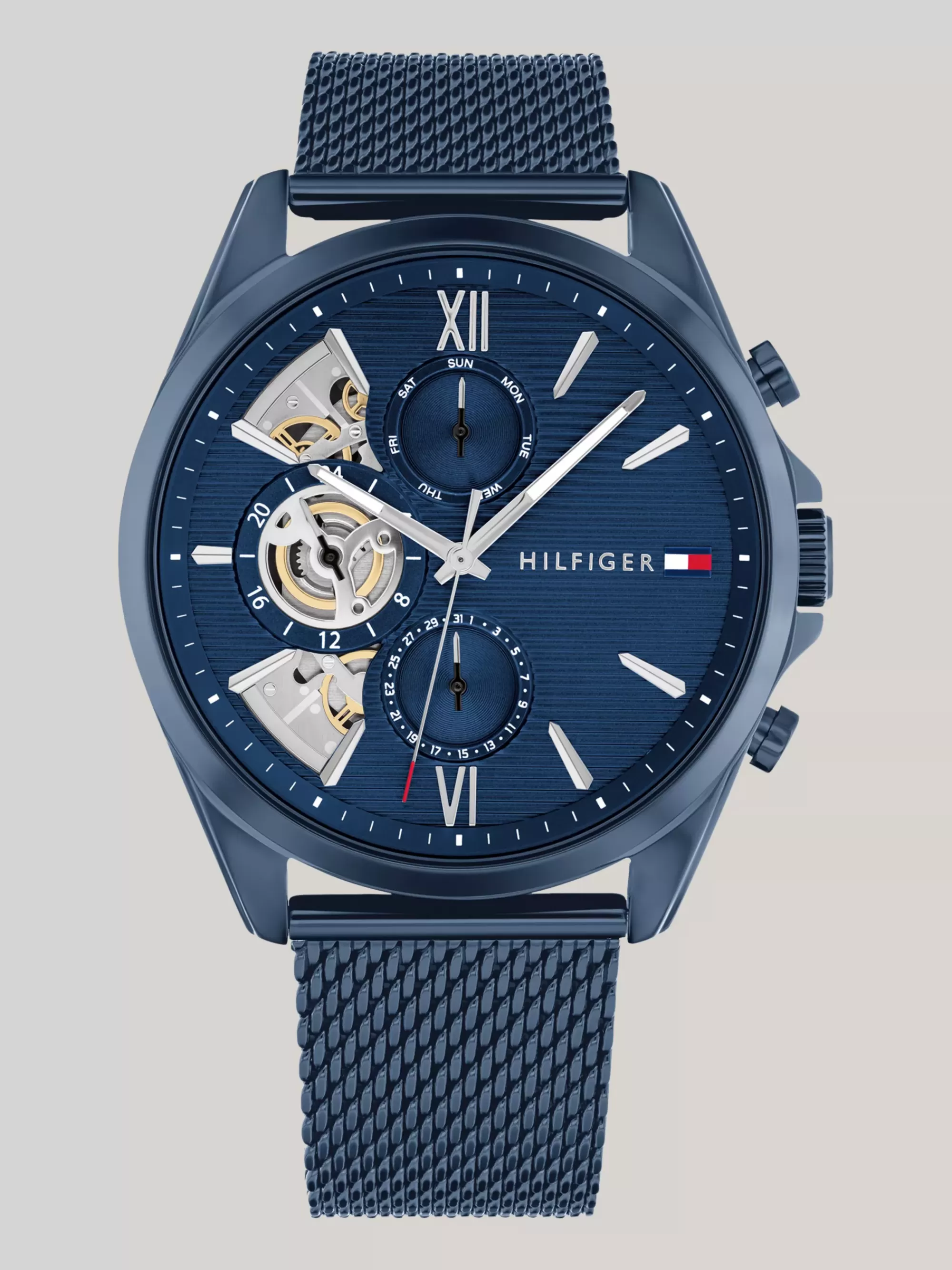 Horloges*Tommy Hilfiger Verguld Roestvrijstalen Horloge BLUE