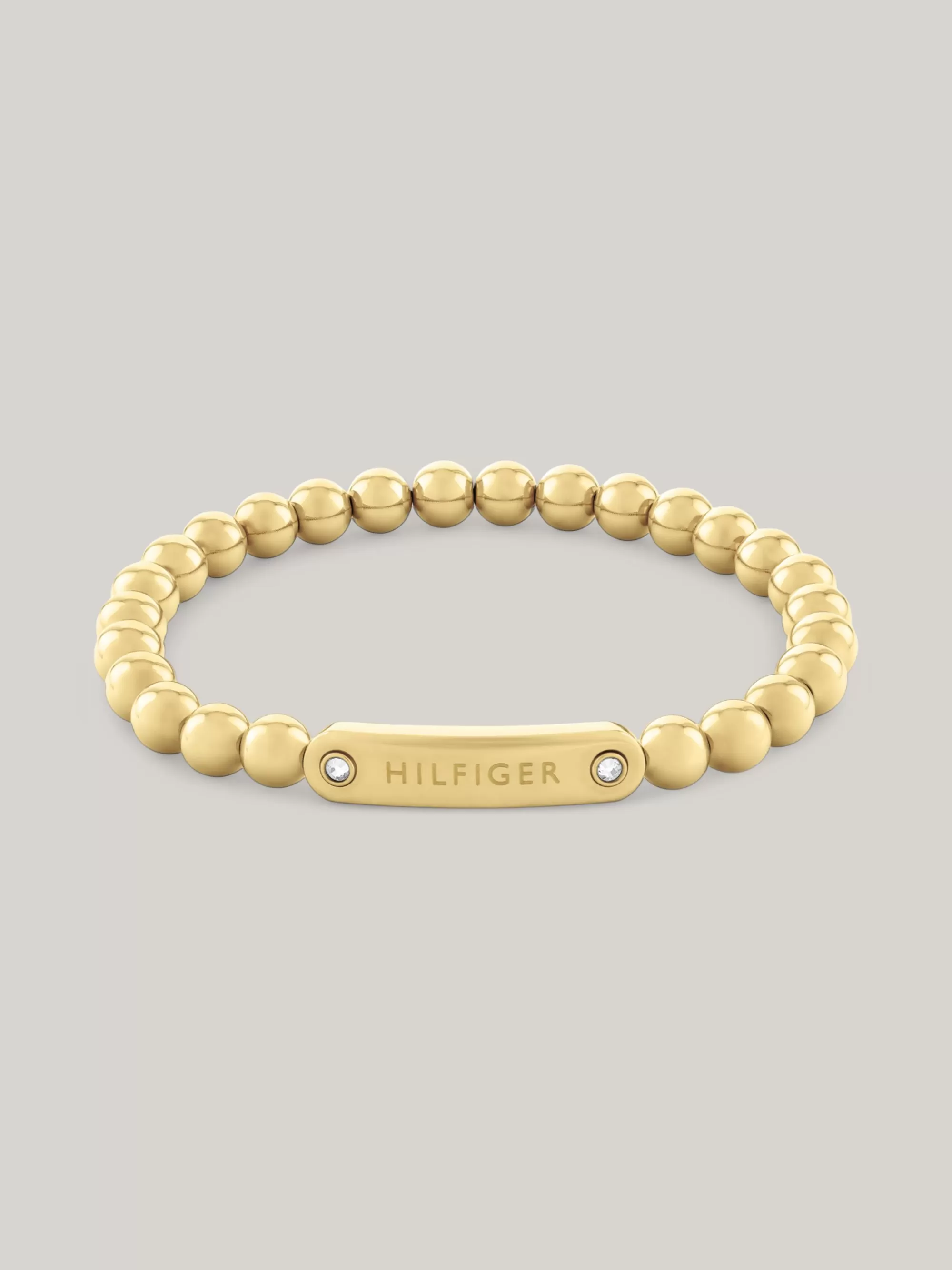 Sieraden*Tommy Hilfiger Vergulde Armband Met Kralen En Logo GOLD