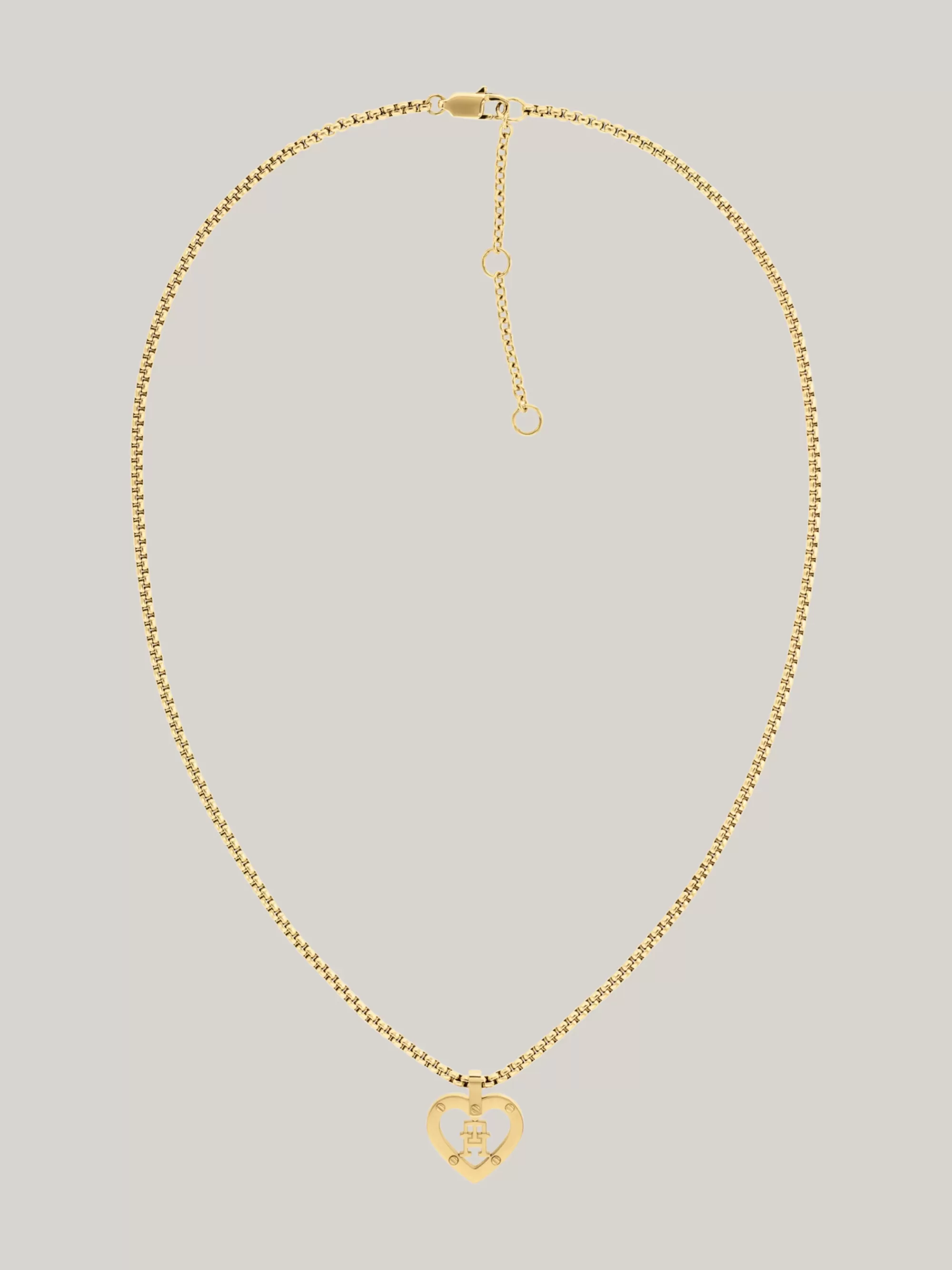 Sieraden*Tommy Hilfiger Vergulde Ketting Met TH-monogram En Hart GOLD