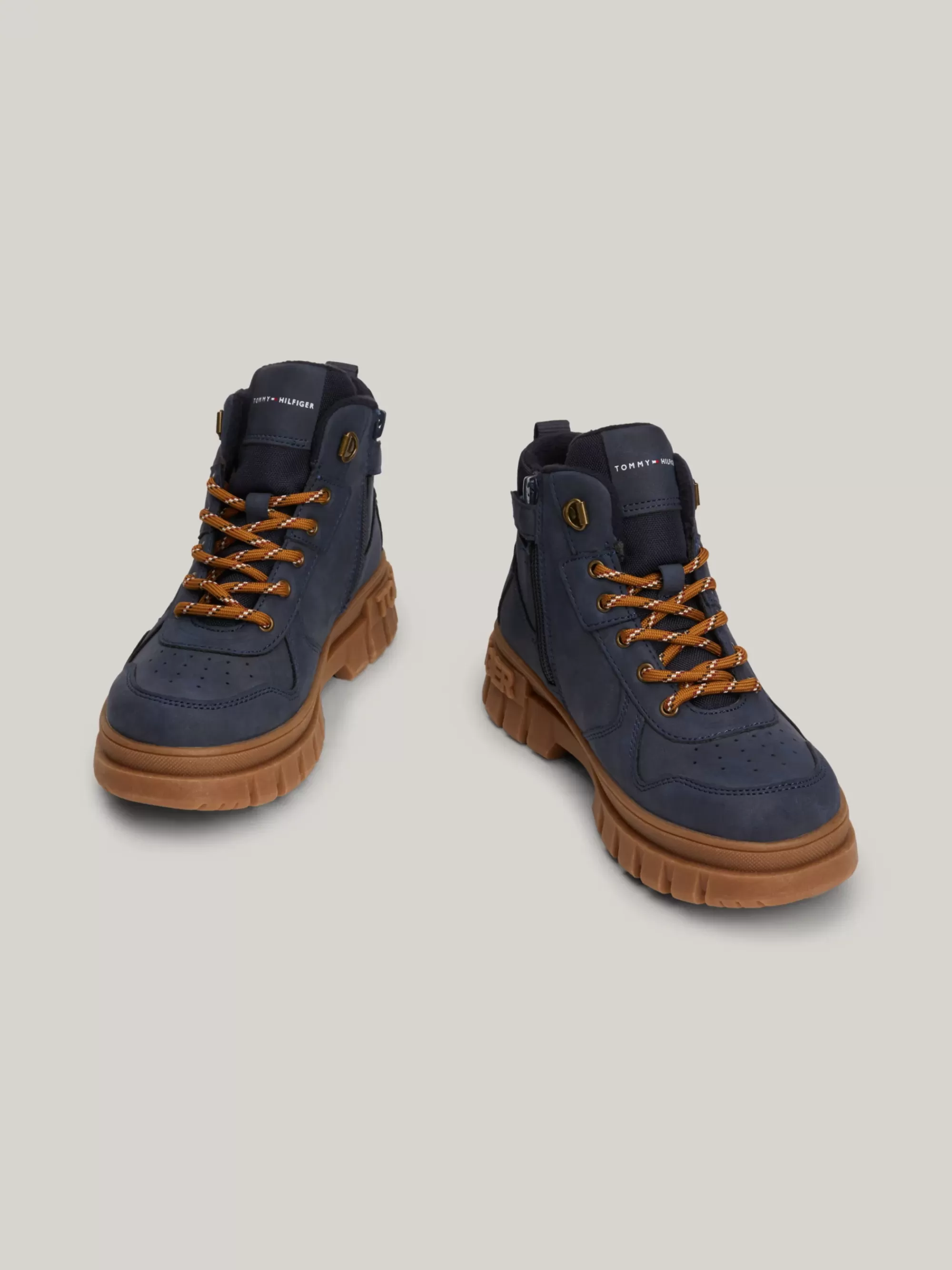 Schoenen & Accessoires*Tommy Hilfiger Veterlaars Met Profiel En Signature-streep BLUE
