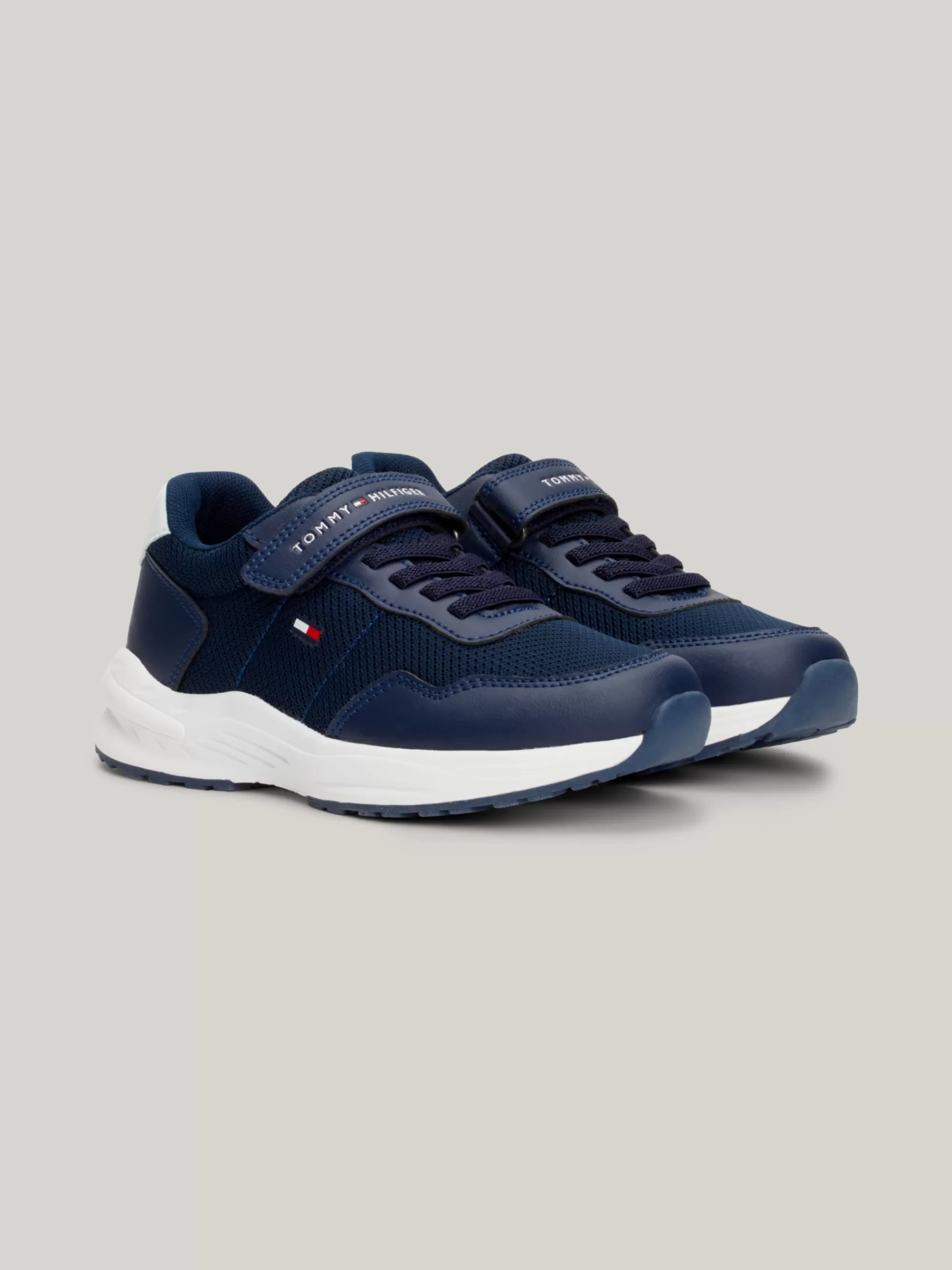 Schoenen & Accessoires*Tommy Hilfiger Vetersneaker Met Klittenband En Logo BLUE