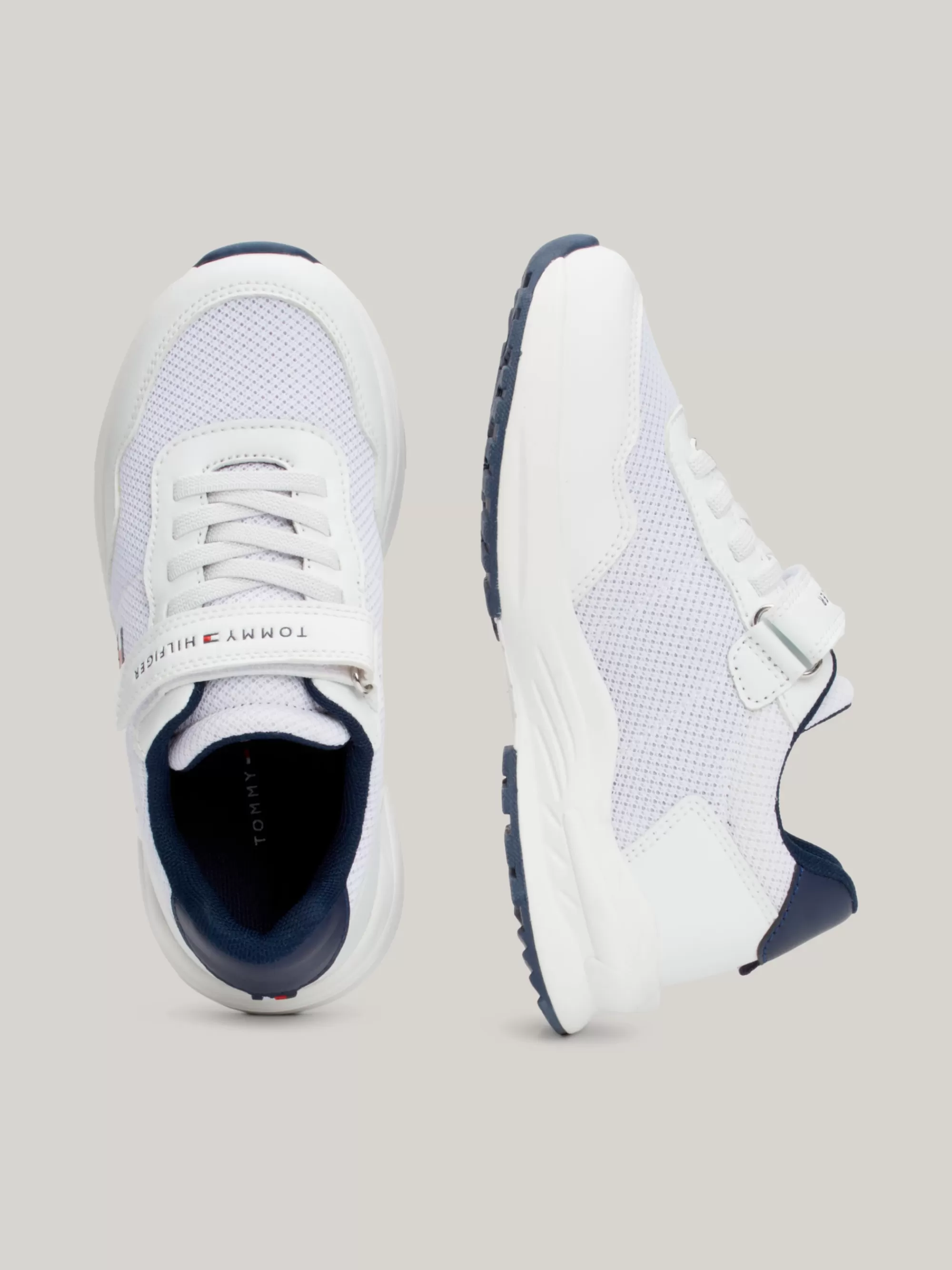 Schoenen & Accessoires | Schoenen & Accessoires*Tommy Hilfiger Vetersneaker Met Klittenband En Logo WHITE