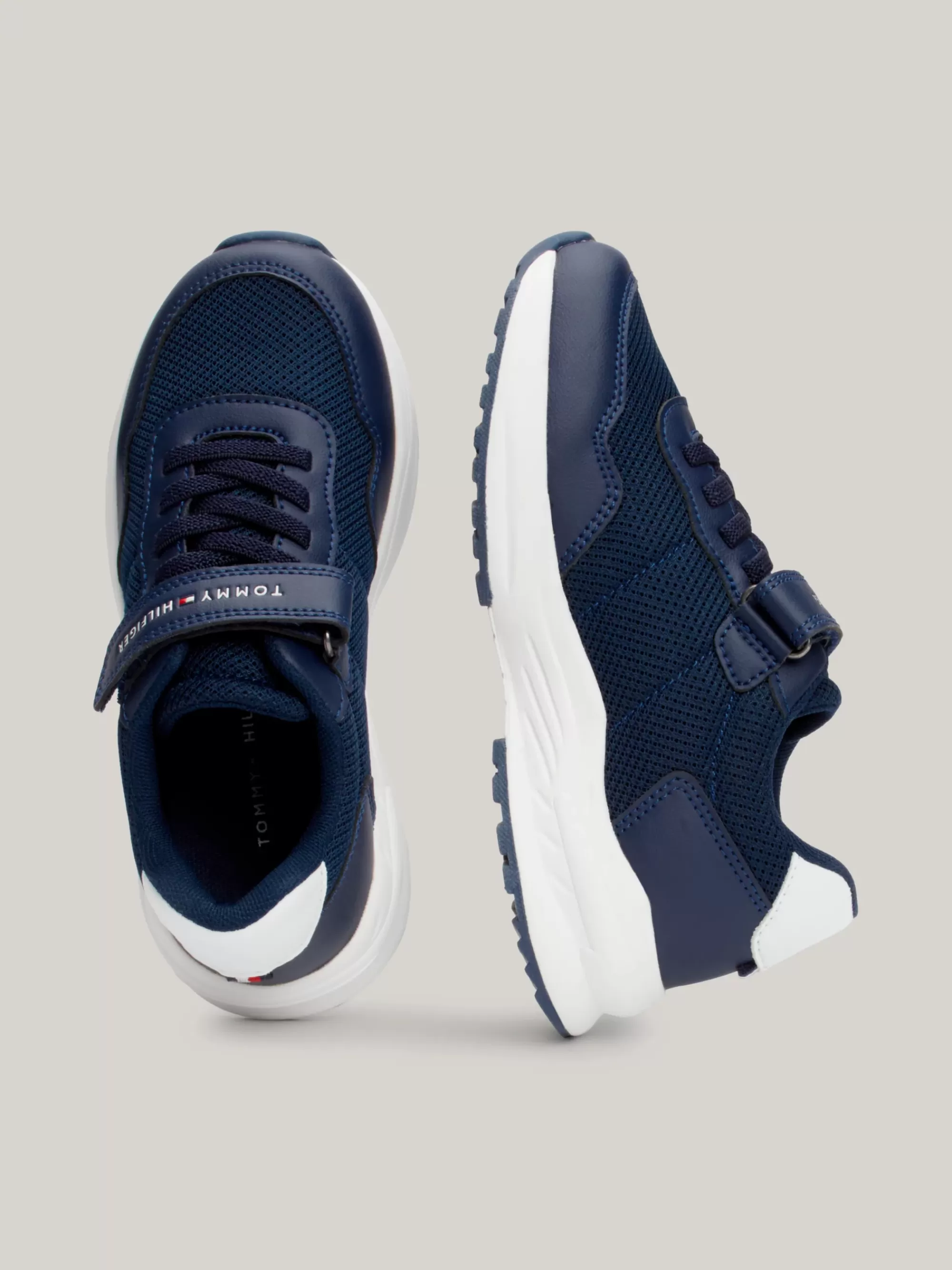 Schoenen & Accessoires*Tommy Hilfiger Vetersneaker Met Klittenband En Logo BLUE
