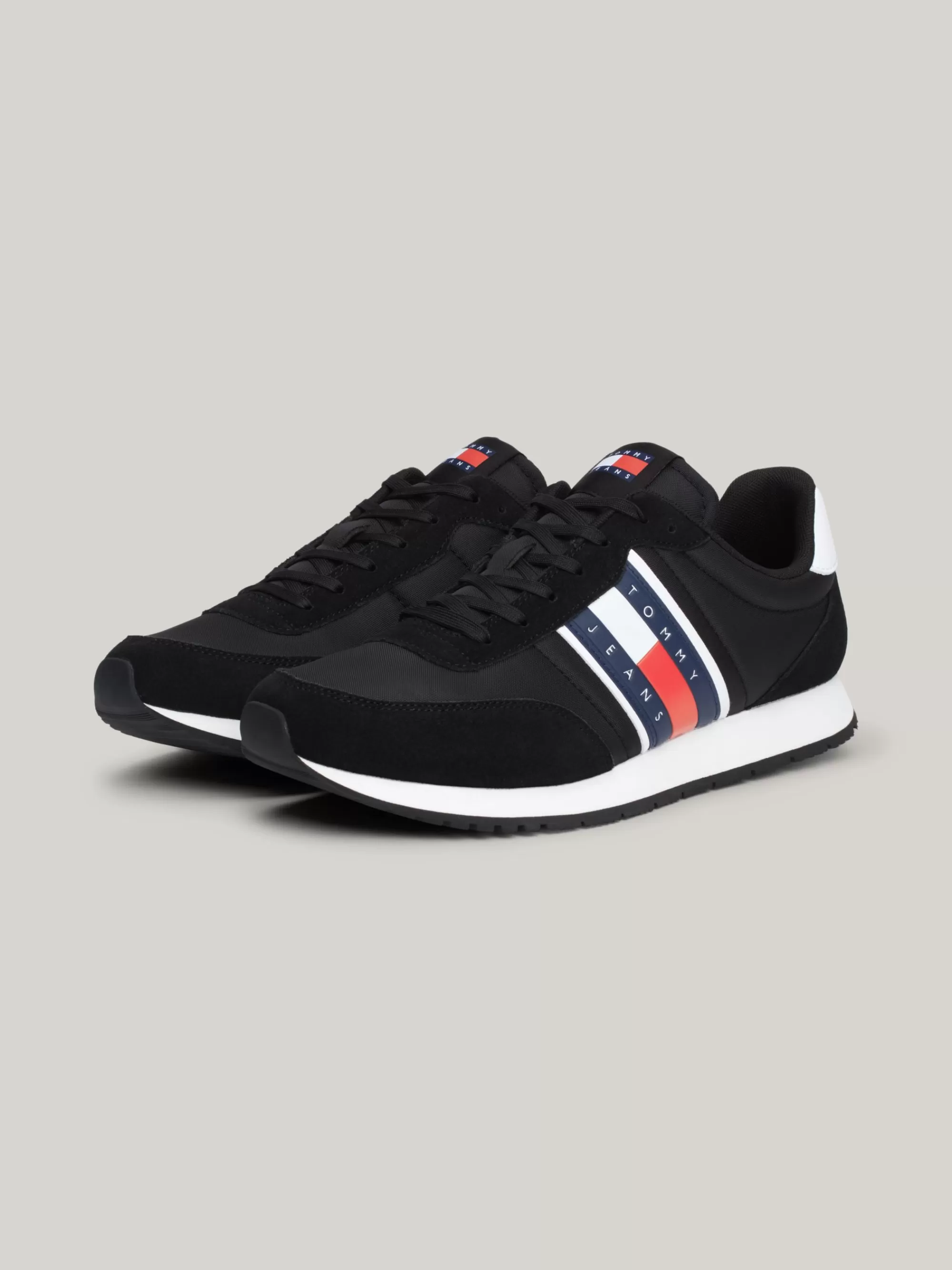 Sneakers*Tommy Hilfiger Vetersneaker Met Logo BLACK