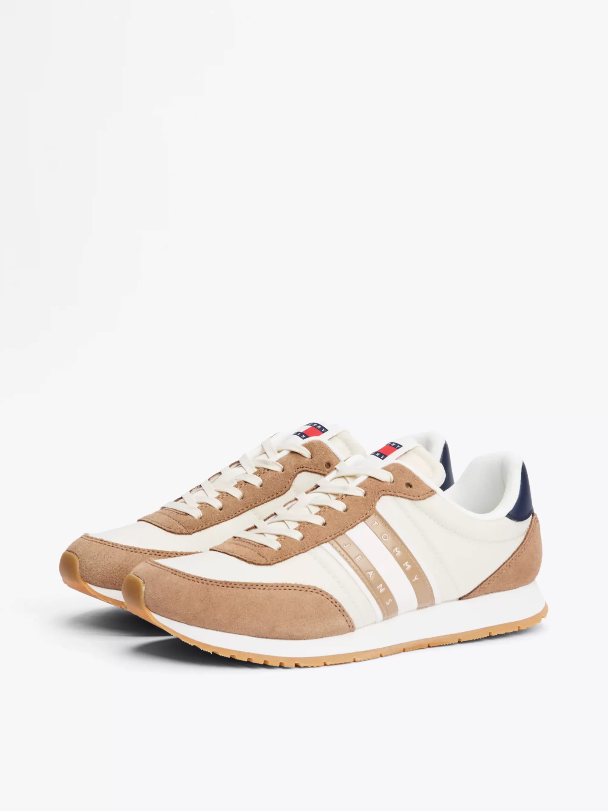 Sneakers*Tommy Hilfiger Vetersneaker Met Logo LIGHT SEPIA BROWN