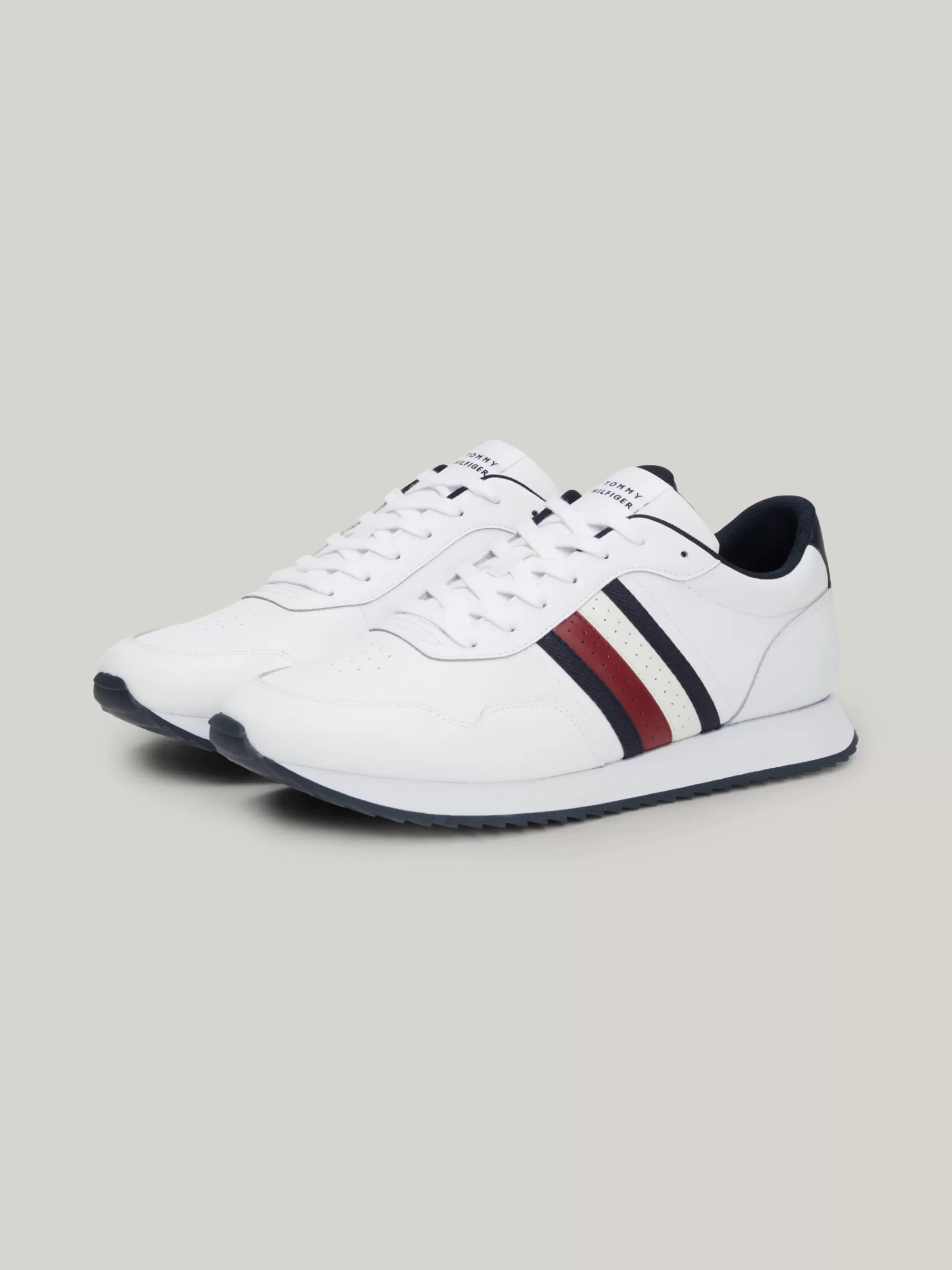 White Trainers | Sneakers*Tommy Hilfiger Vetersneaker Met Signature-tape WHITE