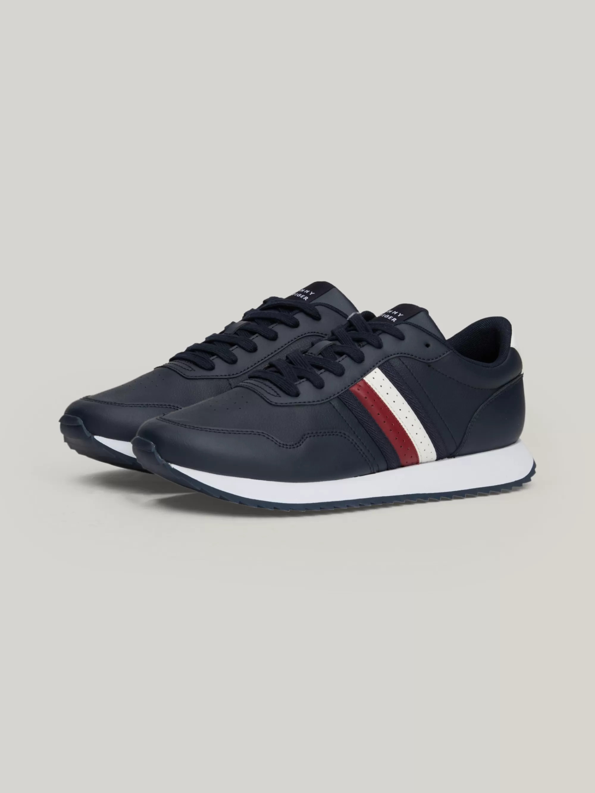 Sneakers*Tommy Hilfiger Vetersneaker Met Signature-tape DESERT SKY