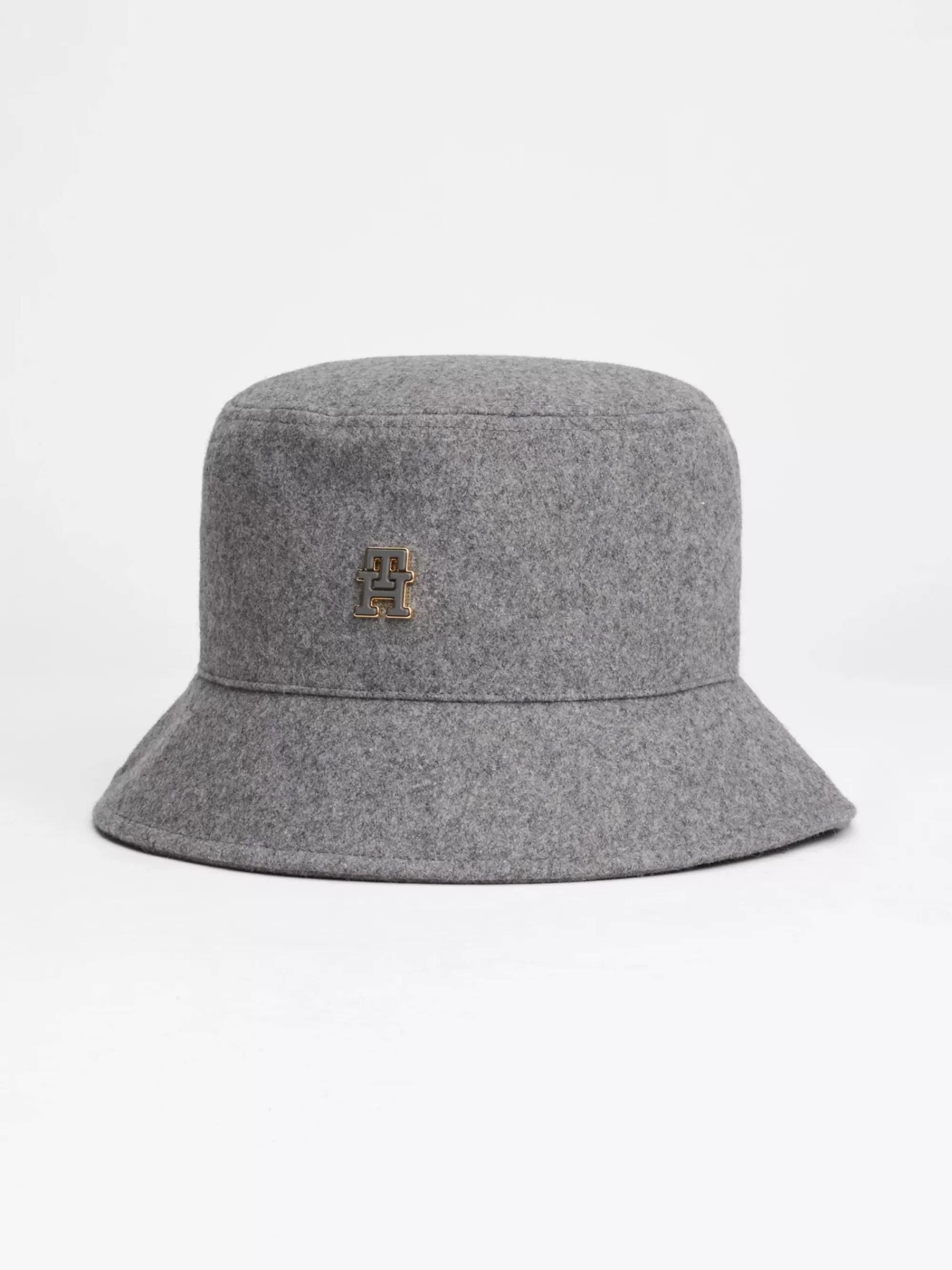 Mutsen & Sjaals*Tommy Hilfiger Vissershoed Van Wolmix Met TH-monogram MID GREY MELANGE