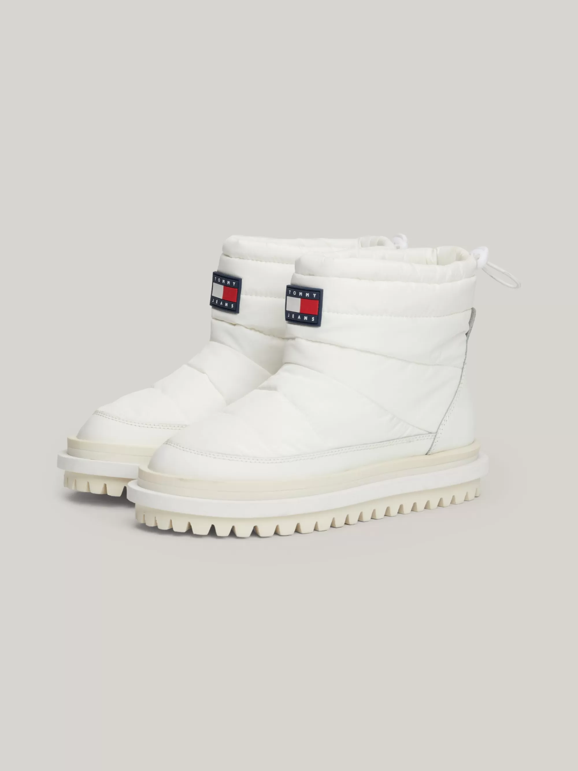 Enkellaarzen | Laarzen & Enkellaarzen*Tommy Hilfiger Warmgevoerde Gewatteerde Enkellaars ECRU
