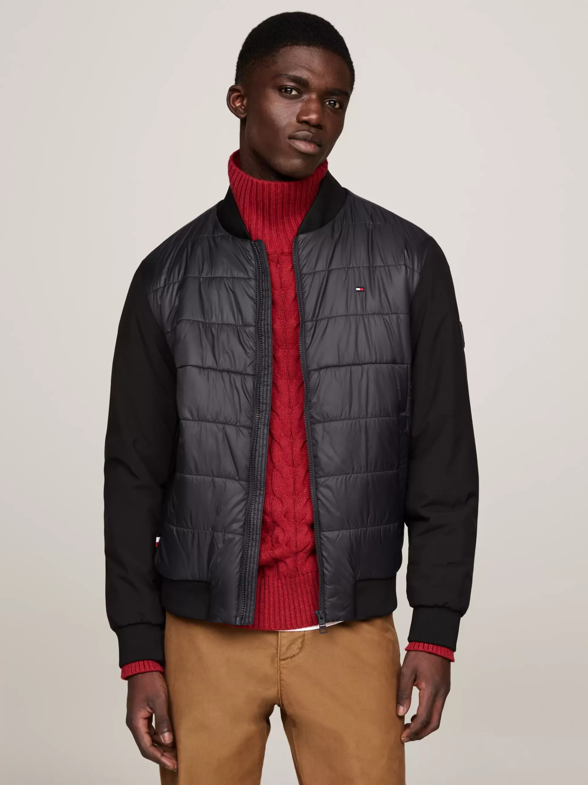 Jassen & Jacks | Bomberjacks*Tommy Hilfiger Waterafstotend Bomberjack Met Thermo-isolatie BLACK