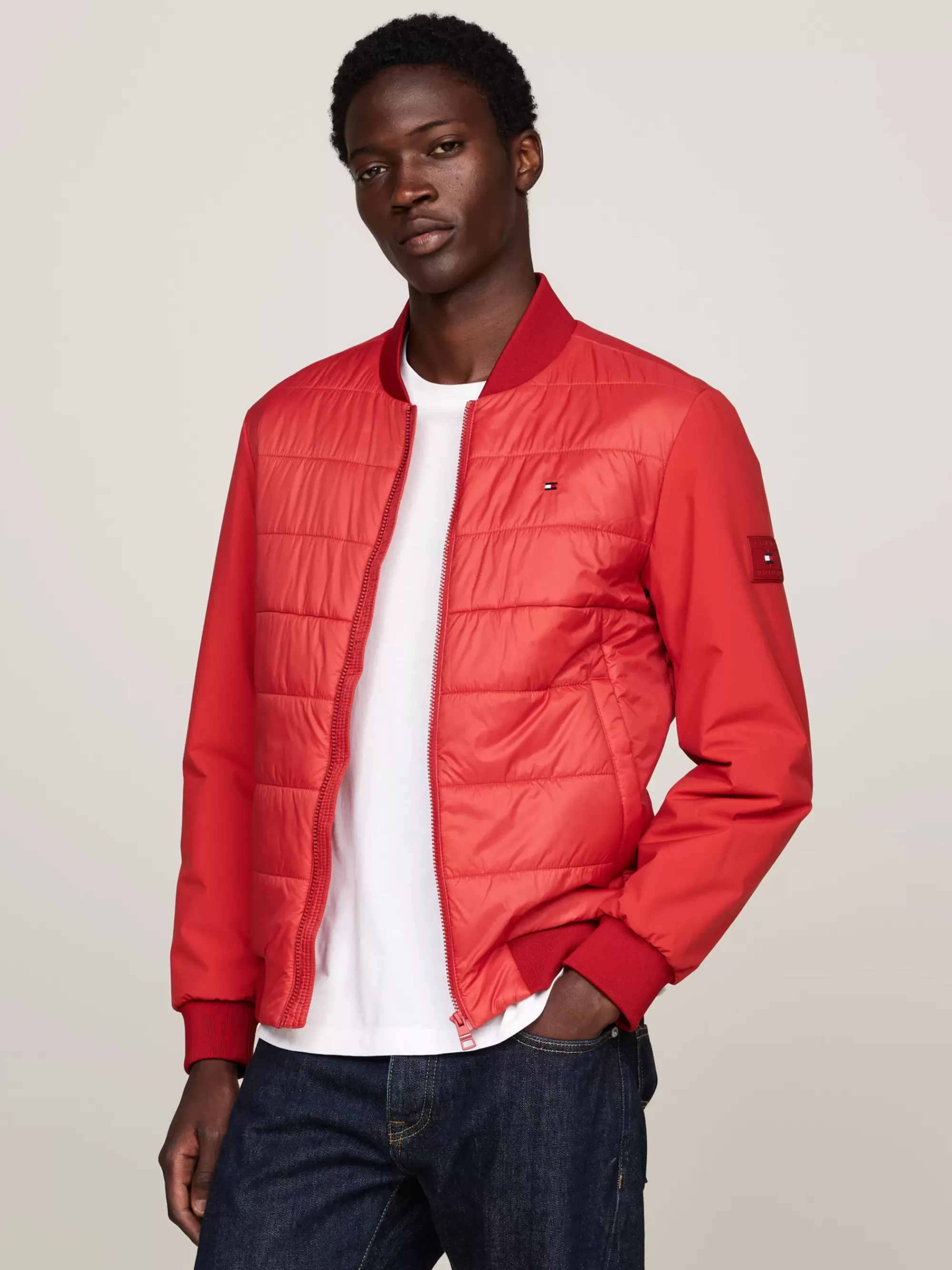 Bomberjacks*Tommy Hilfiger Waterafstotend Bomberjack Met Thermo-isolatie DARK MAGMA