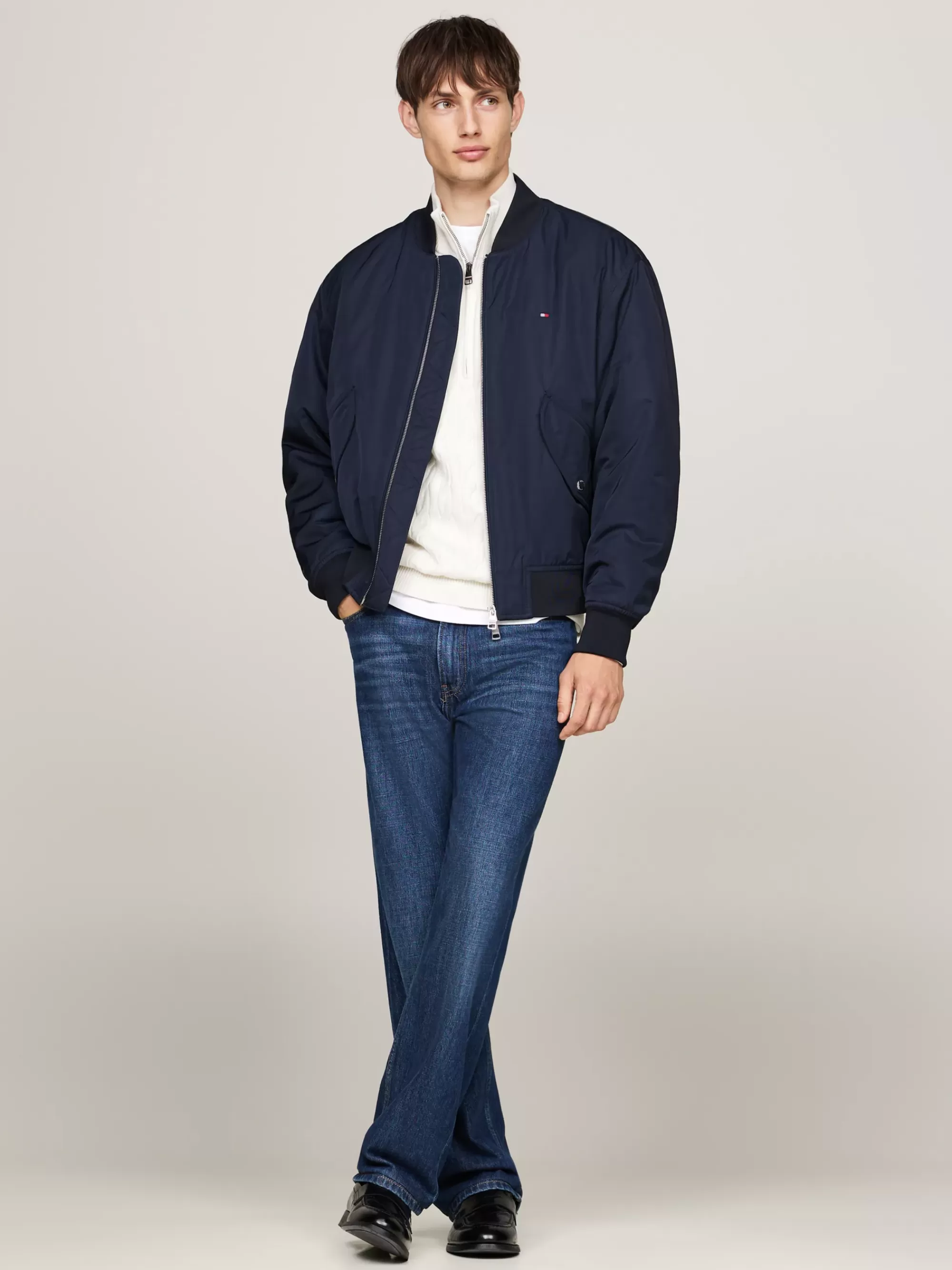 Jassen & Jacks | Bomberjacks*Tommy Hilfiger Waterafstotend Bomberjack Met Thermo-isolatie DESERT SKY