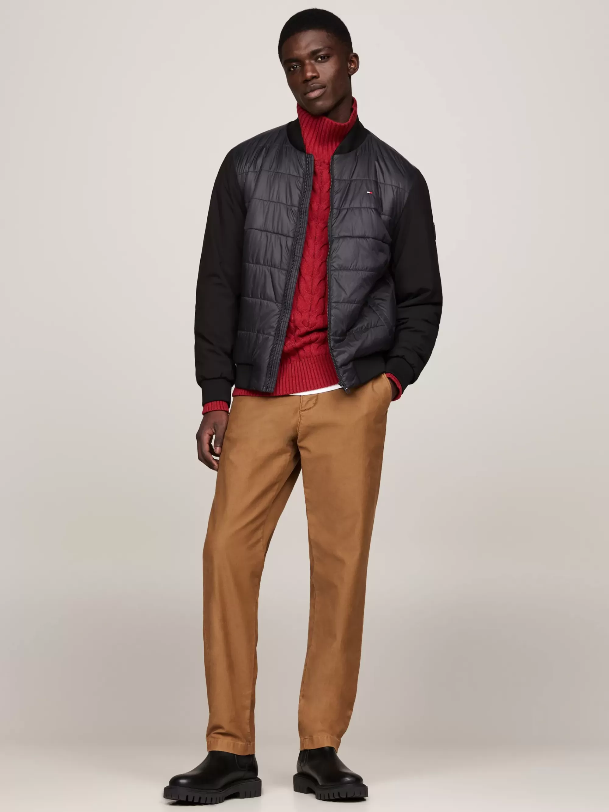 Jassen & Jacks | Bomberjacks*Tommy Hilfiger Waterafstotend Bomberjack Met Thermo-isolatie BLACK