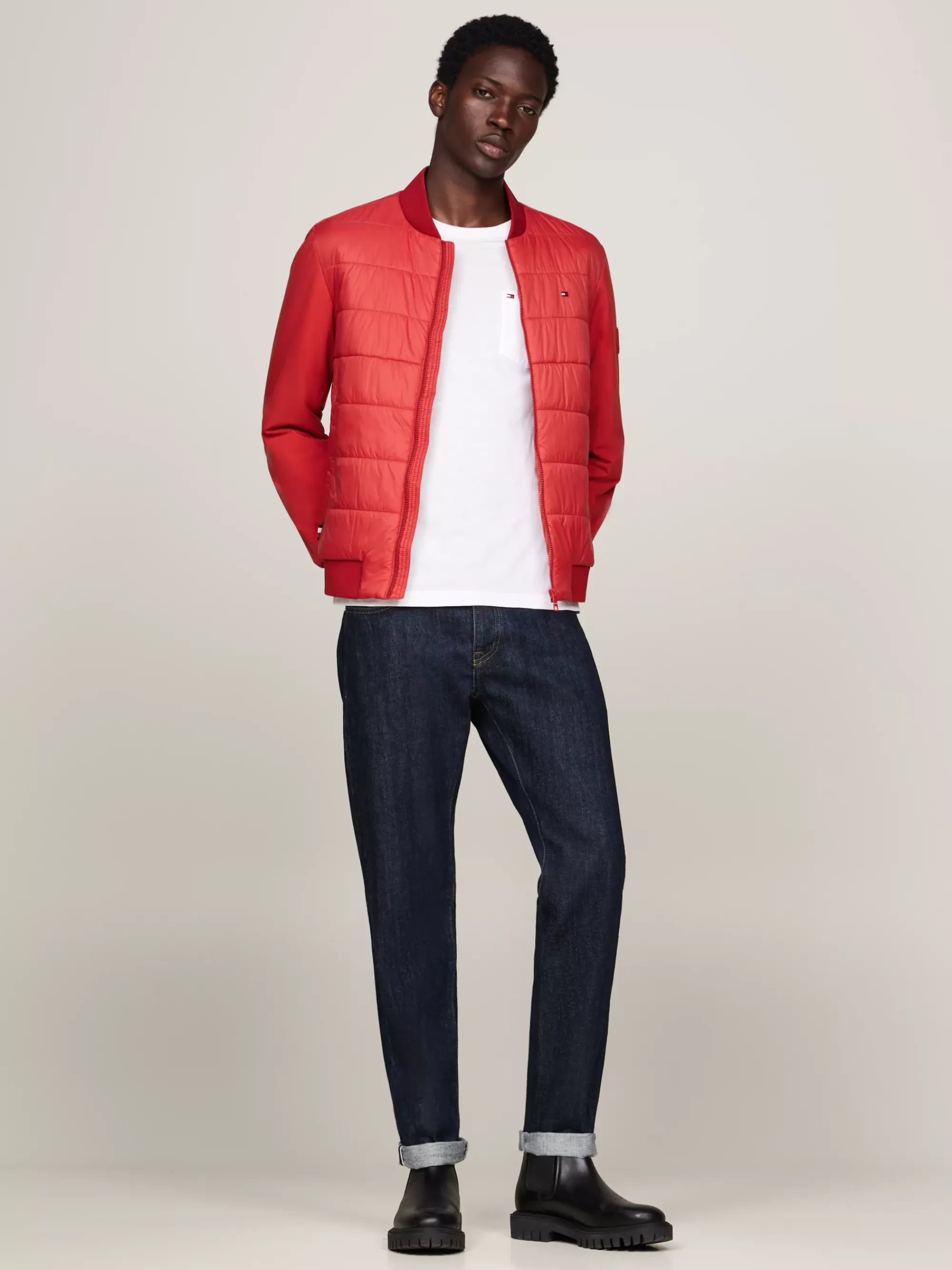 Bomberjacks*Tommy Hilfiger Waterafstotend Bomberjack Met Thermo-isolatie DARK MAGMA