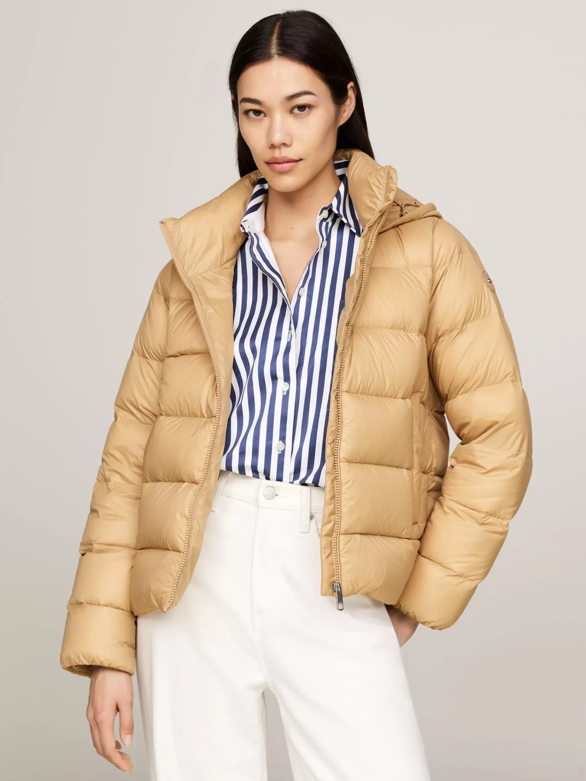 Jassen & Jacks*Tommy Hilfiger Waterafstotend Donsjack CLASSIC KHAKI