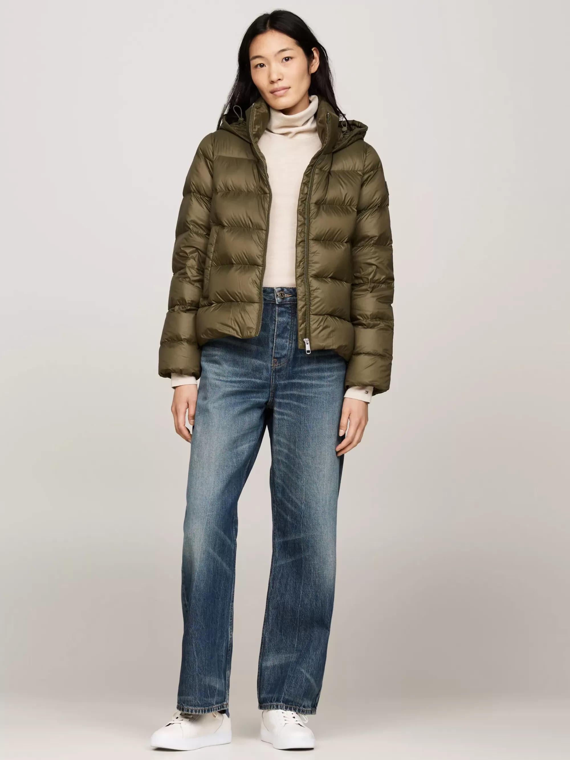 Jassen & Jacks*Tommy Hilfiger Waterafstotend Donsjack ARMY GREEN