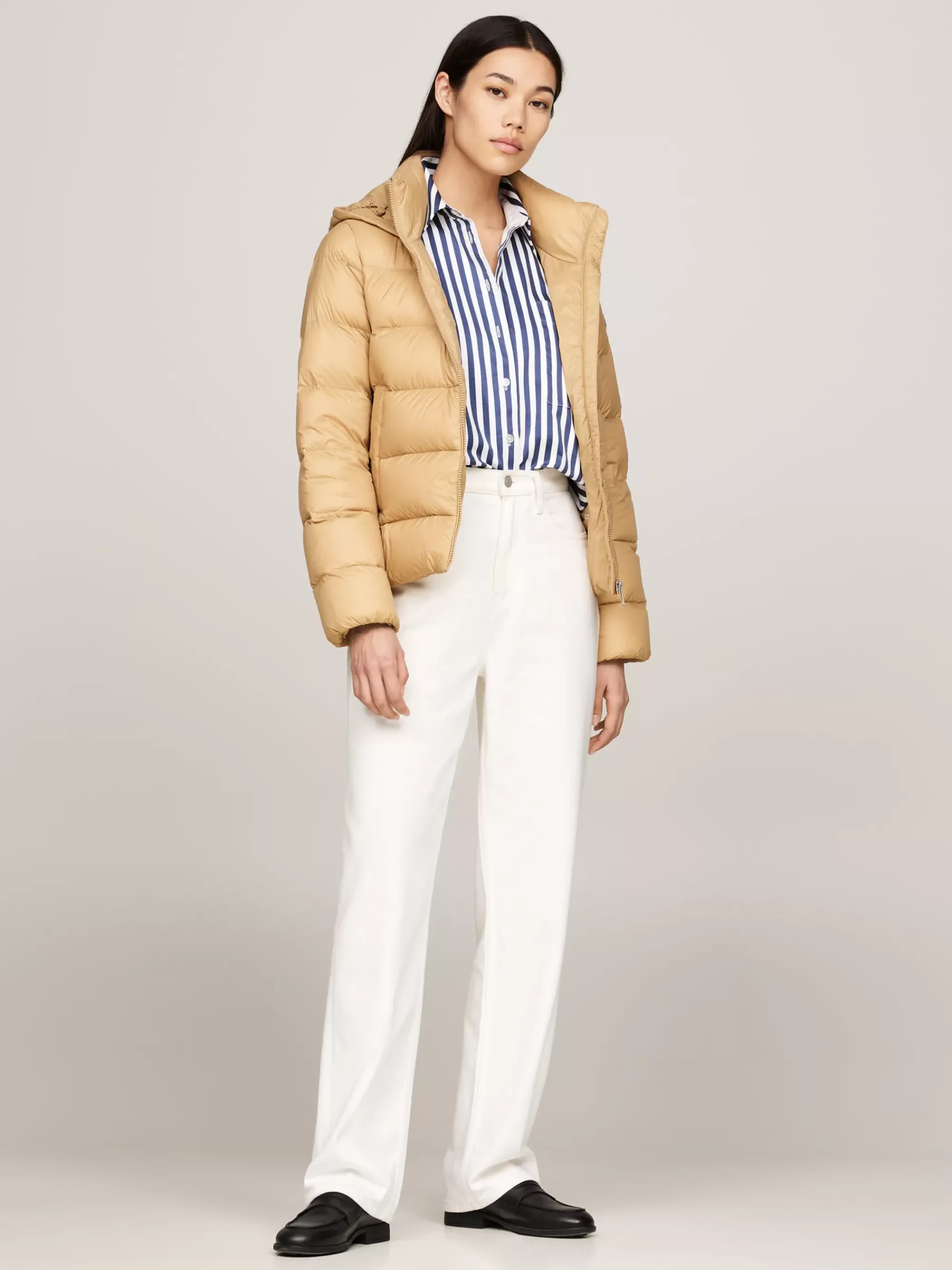 Jassen & Jacks*Tommy Hilfiger Waterafstotend Donsjack CLASSIC KHAKI