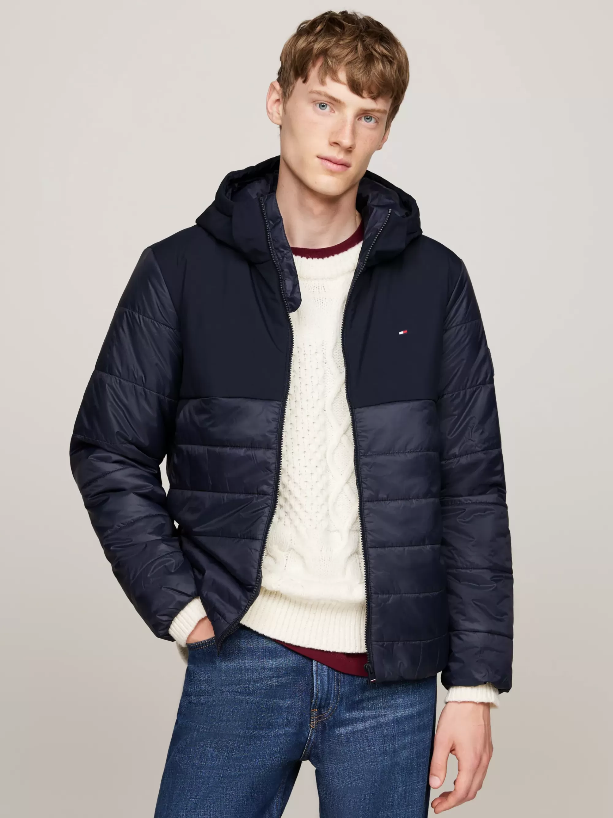 Jassen & Jacks*Tommy Hilfiger Waterafstotend Jack Met Thermo-isolatie DESERT SKY