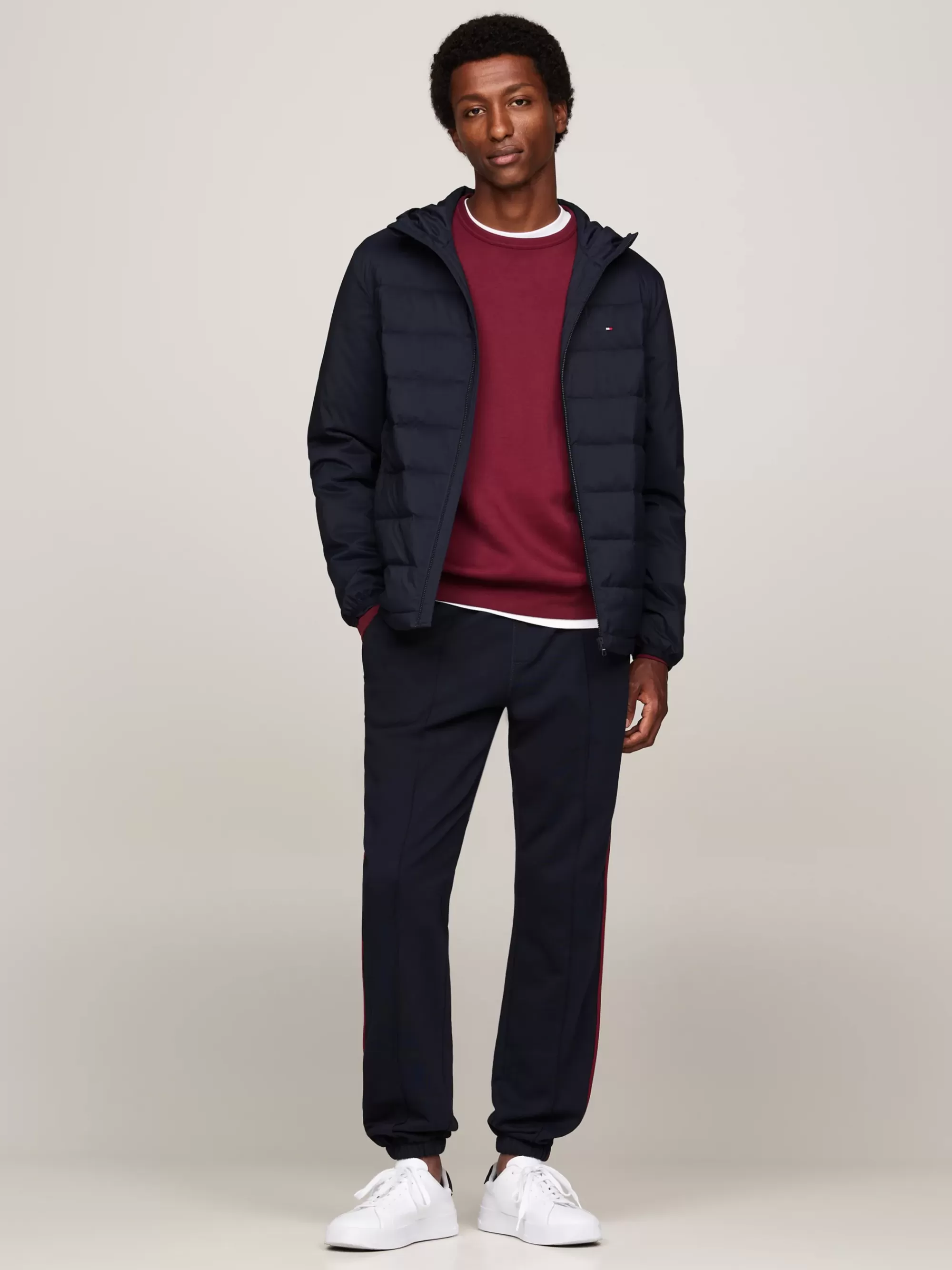 Jassen & Jacks*Tommy Hilfiger Waterafstotend Quilted Jack Met Capuchon DESERT SKY