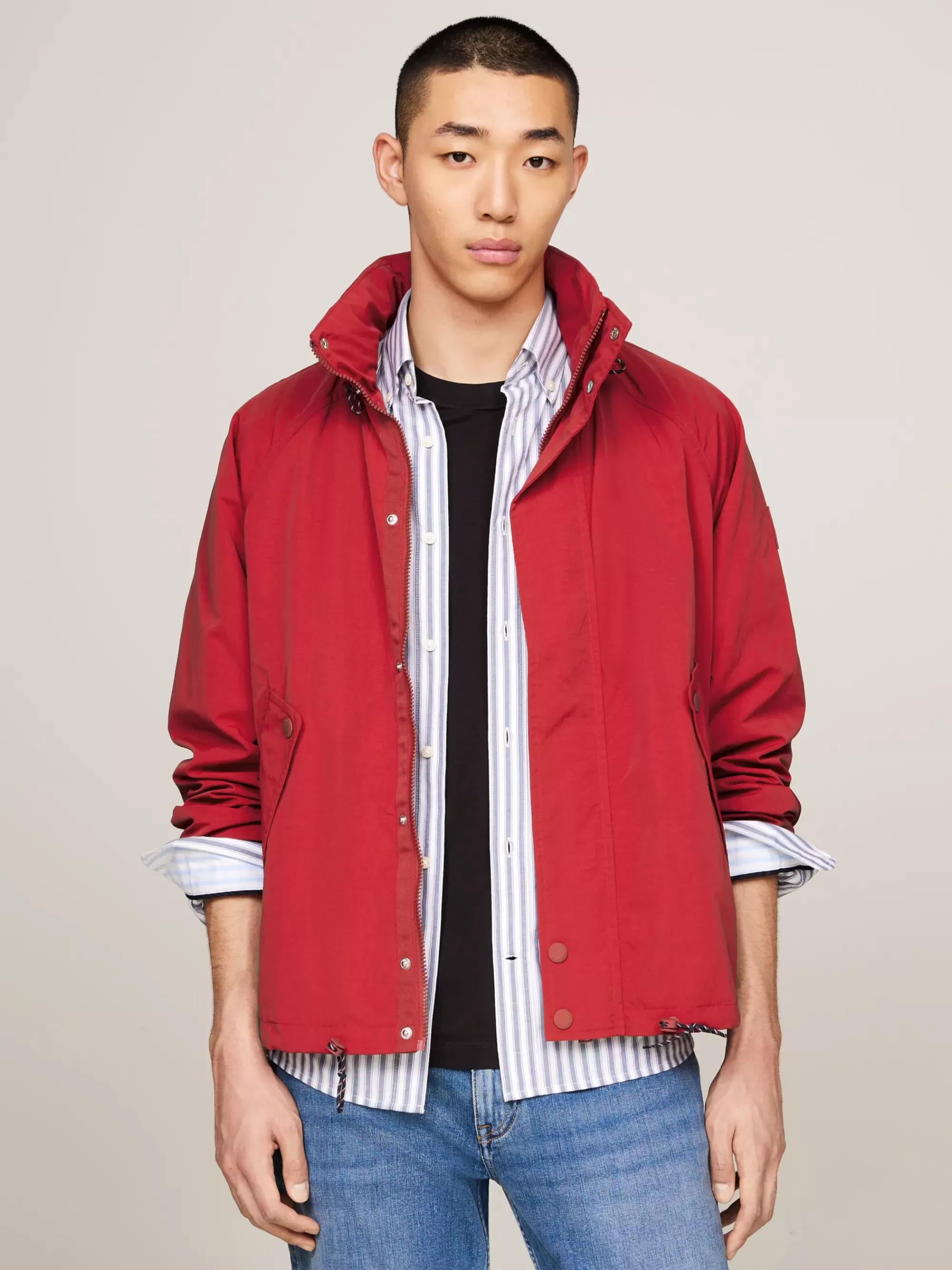 Jassen & Jacks*Tommy Hilfiger Waterafstotend Regatta-jack Met Logopatch DARK MAGMA