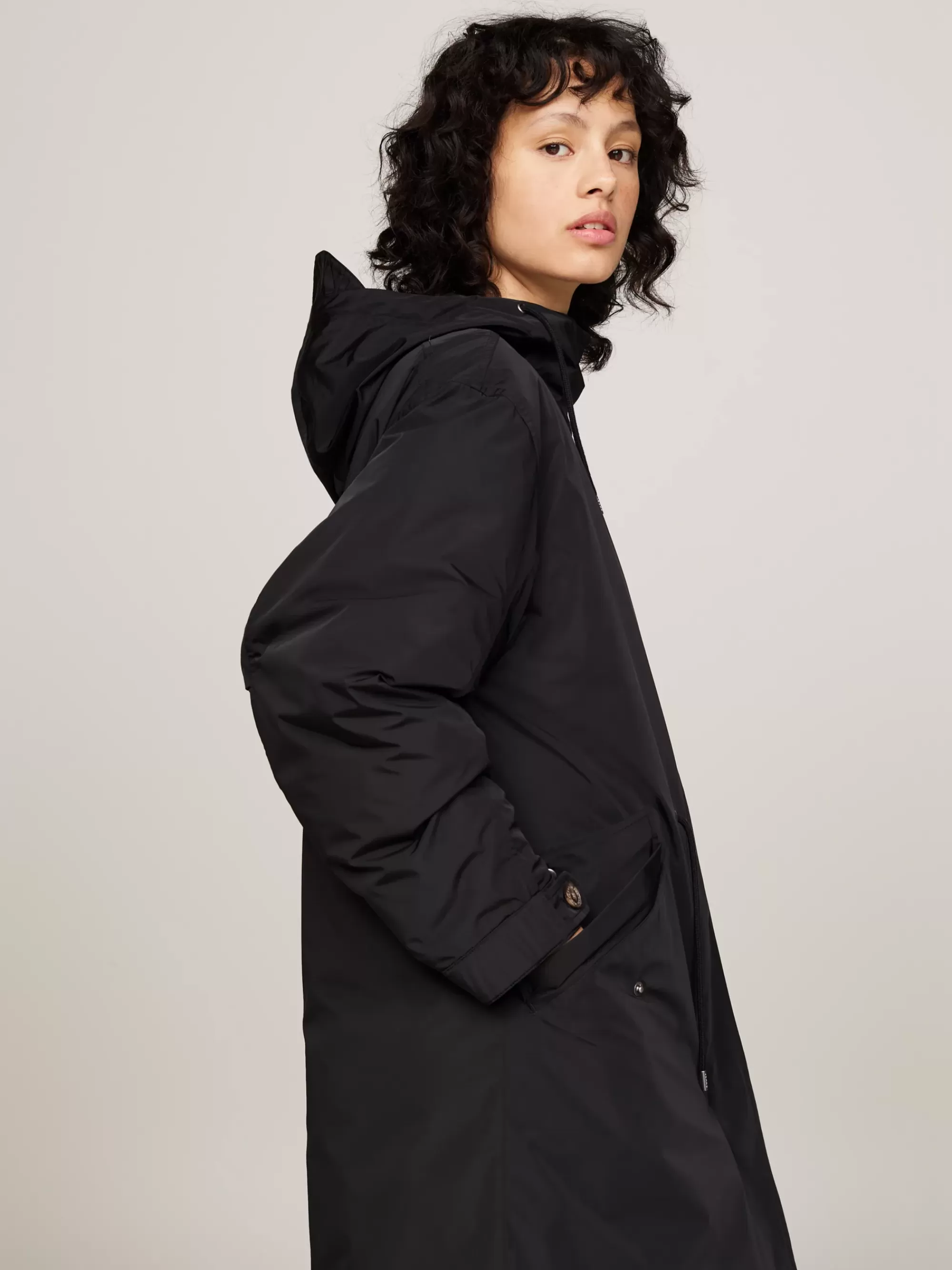 Jassen & Jacks*Tommy Hilfiger Waterafstotende 2-in-1 Jas Met Capuchon BLACK
