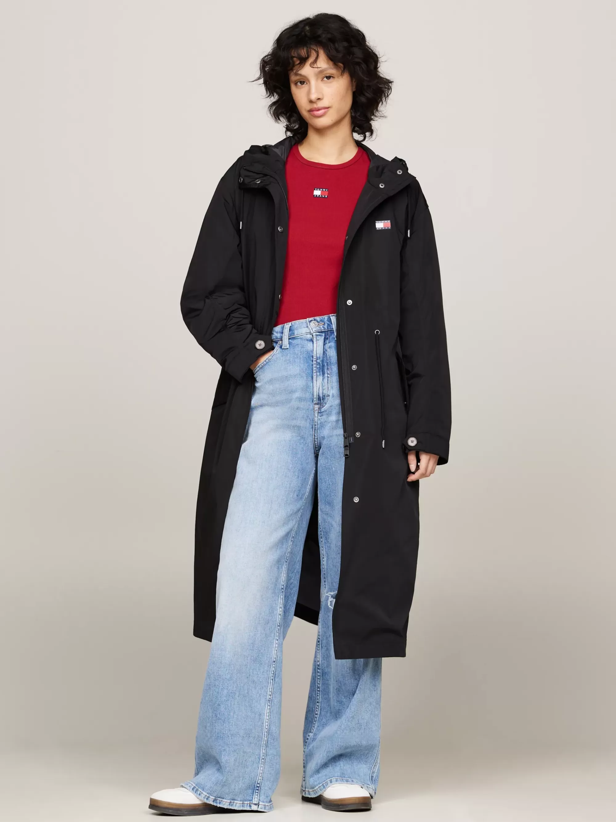 Jassen & Jacks*Tommy Hilfiger Waterafstotende 2-in-1 Jas Met Capuchon BLACK