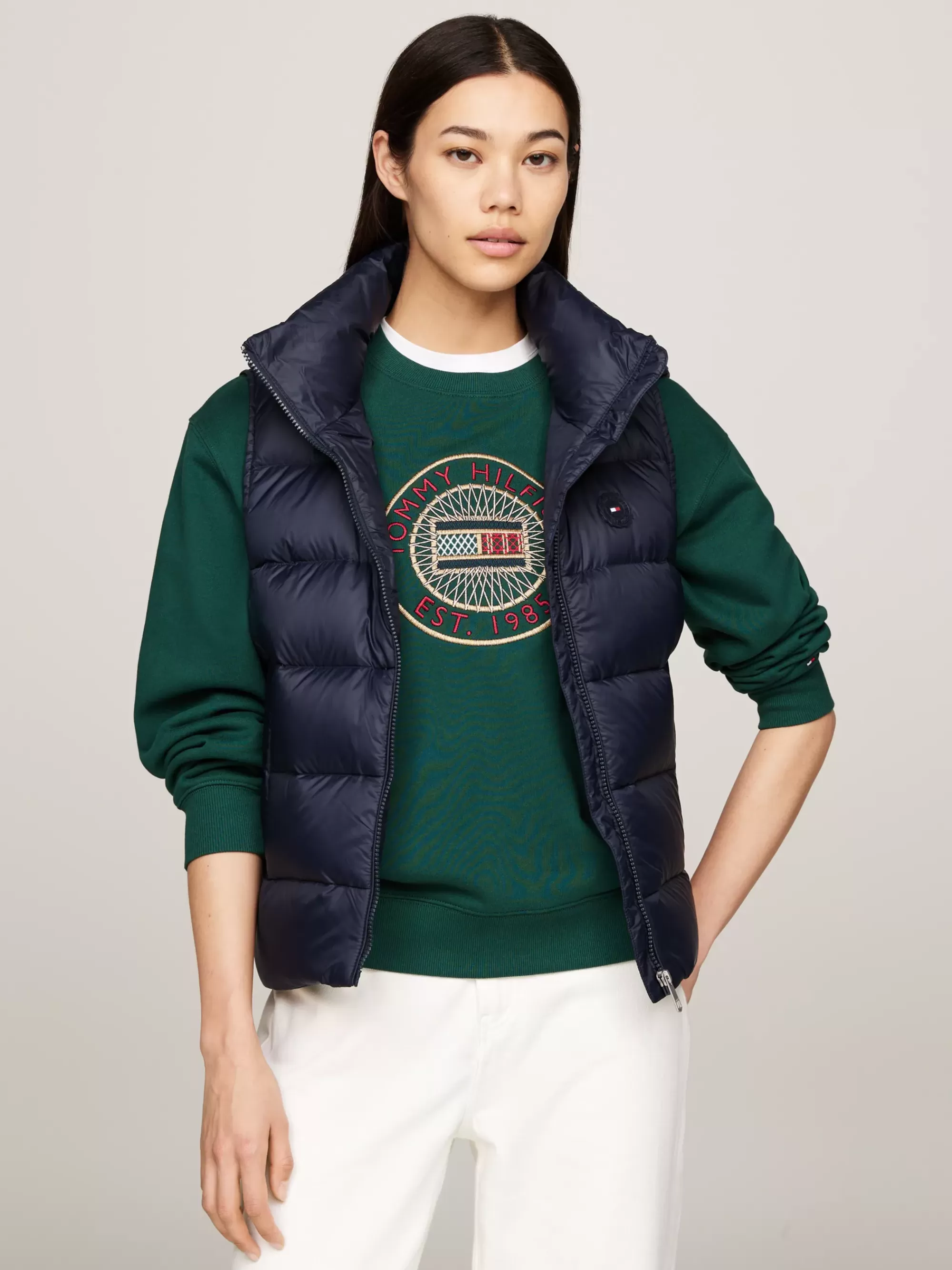 Jassen & Jacks*Tommy Hilfiger Waterafstotende Bodywarmer Met Donsvulling DESERT SKY