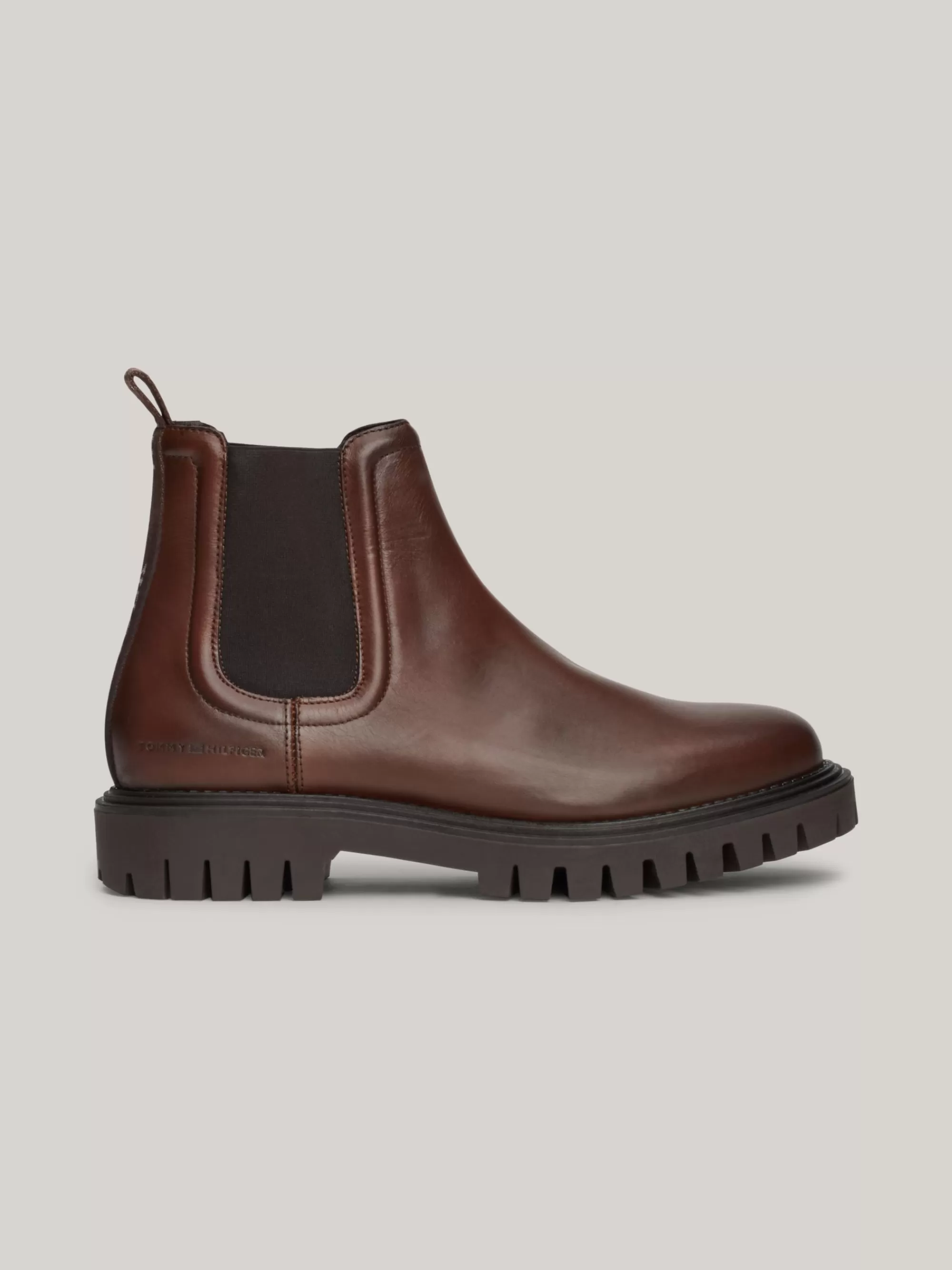 Chelsea Boots | Laarzen*Tommy Hilfiger Waterafstotende Chelsea Boot Van Leer WINTER COGNAC
